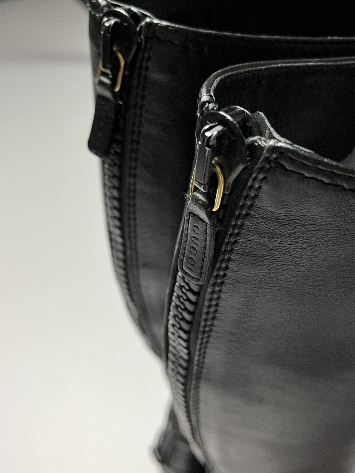 Gucci Gucci leather riding boots black vintage Size US 9 / IT 39 - 9 Thumbnail