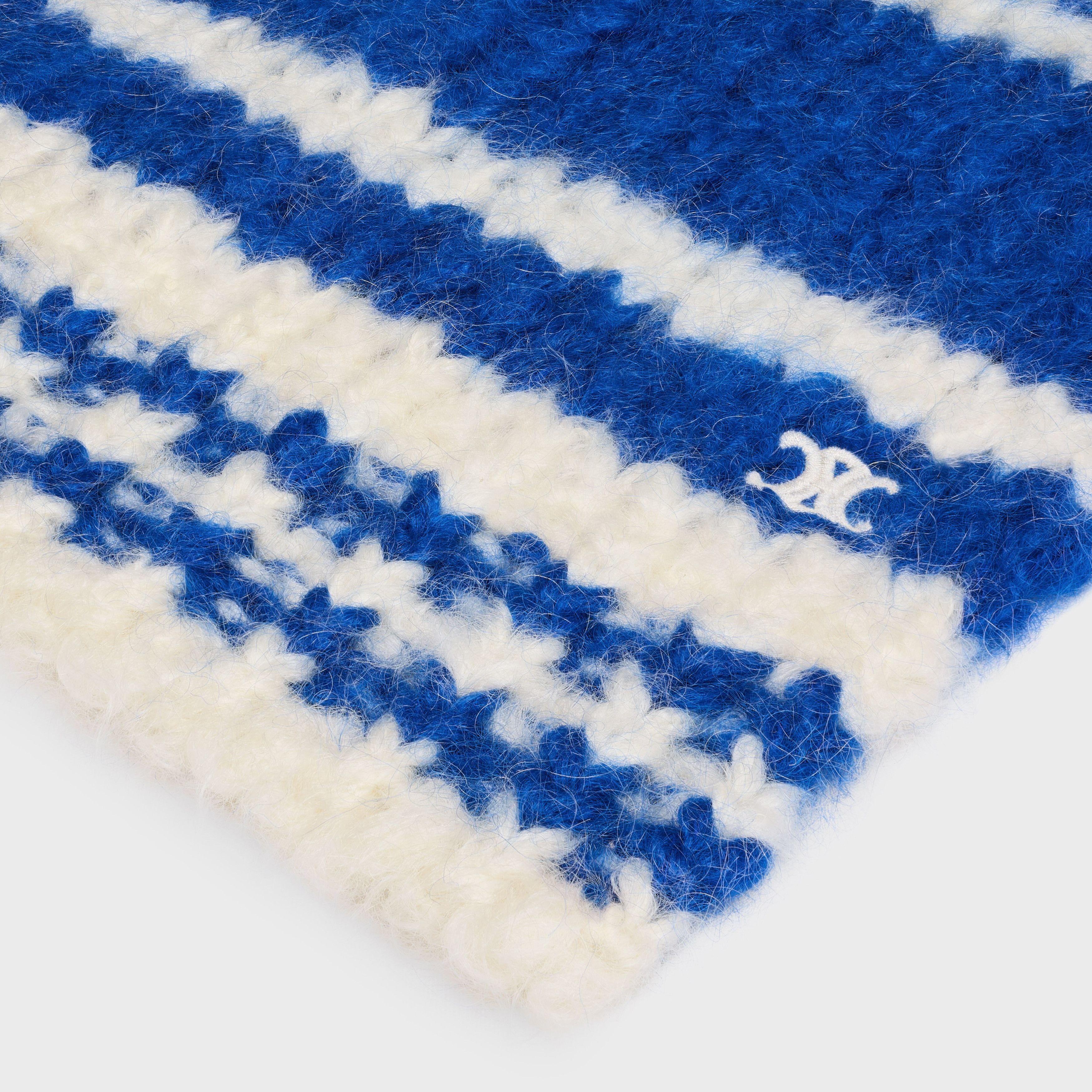 Celine o1bcso1str0925 2ADOV905Z Size: OS / Scarf in Off White/Blue Size ONE SIZE - 2 Thumbnail