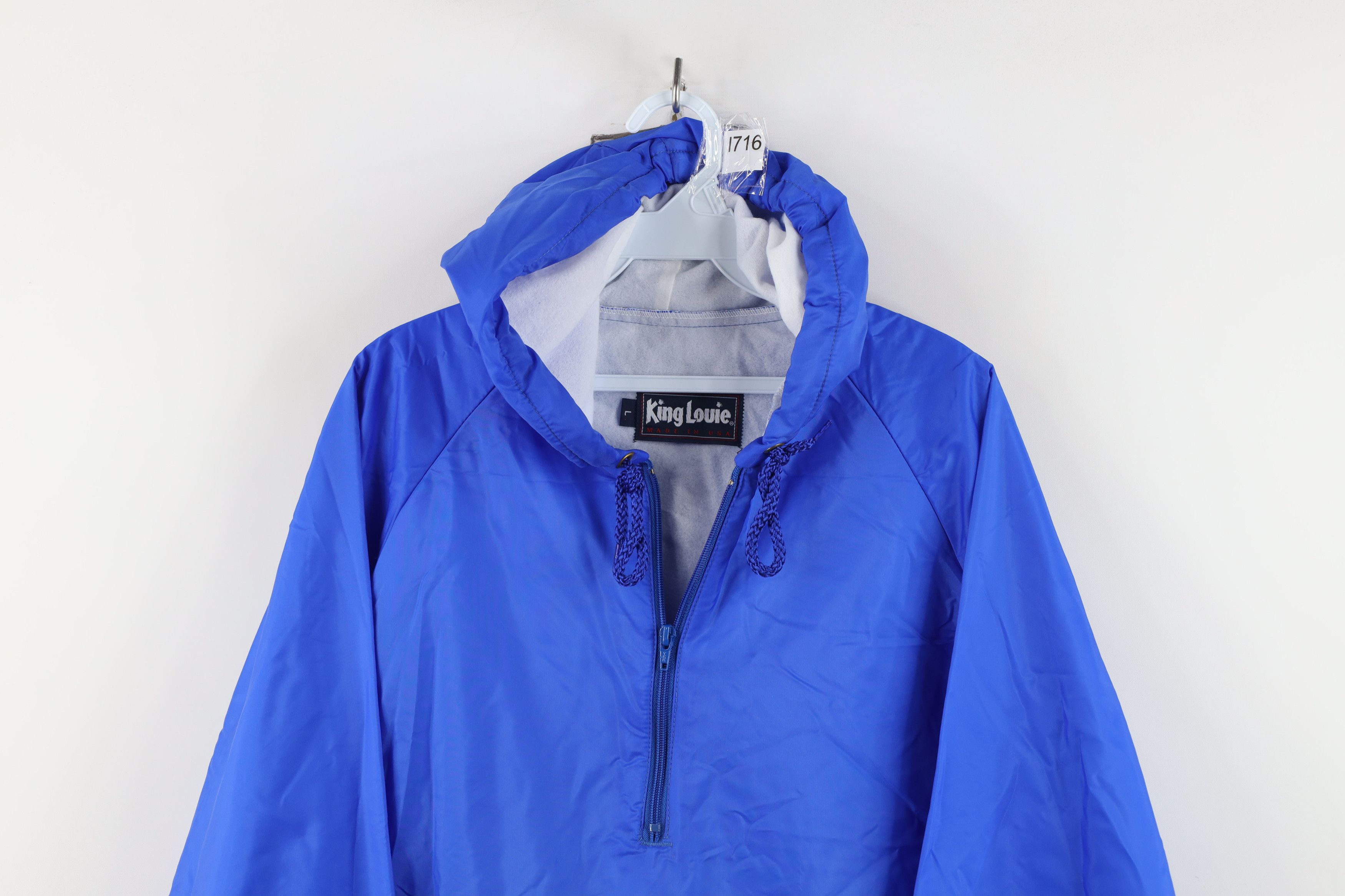 Vintage Vintage 90s Streetwear Anorak Windbreaker Jacket Blue USA Size US L / EU 52-54 / 3 - 2 Thumbnail