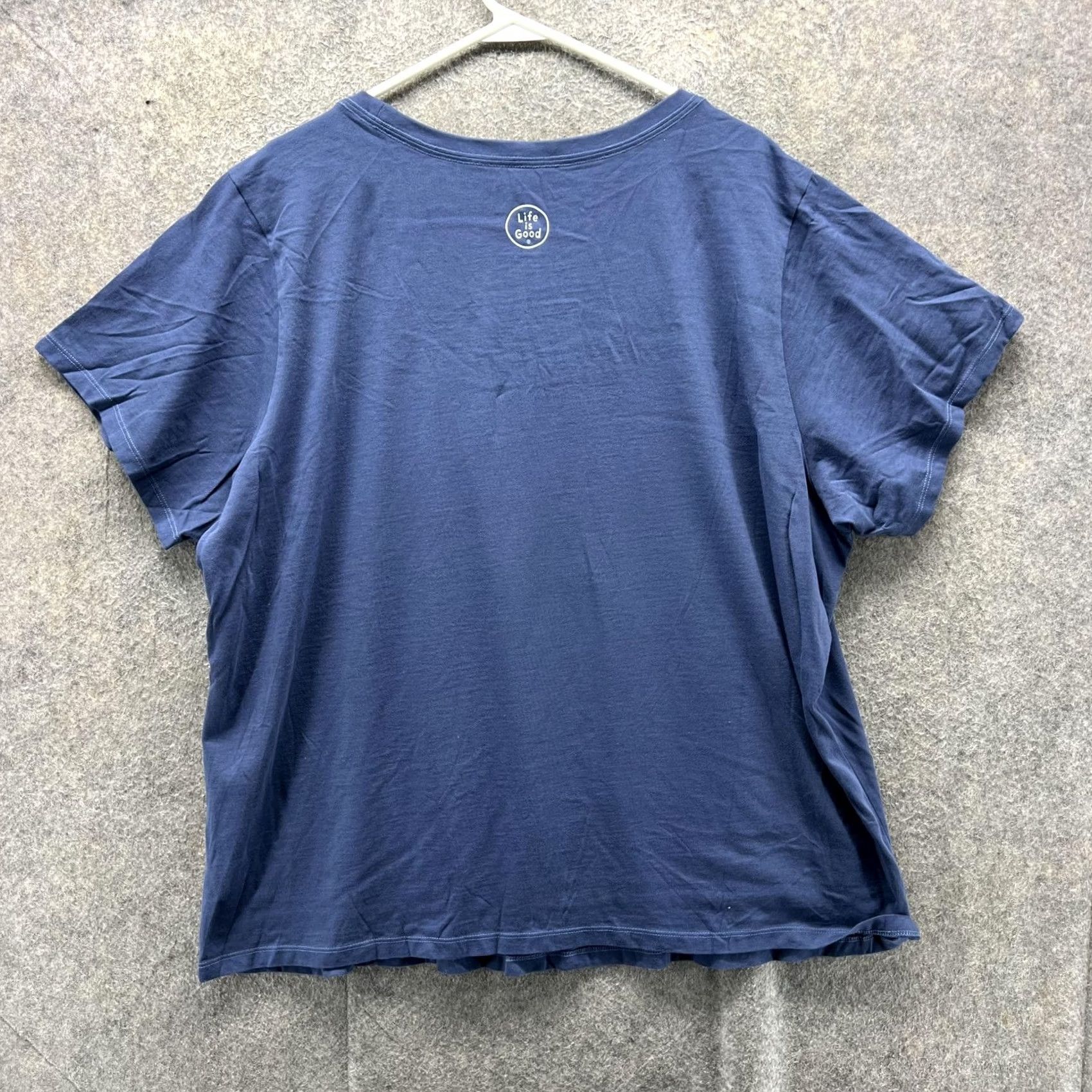 Life is Good VINTAGE Life is Good Crusher Shirt Tee Womens 3XL Blue Peace Love & Hoppiness Beer Size XXL / US 16-18 / IT 52-54 - 2 Thumbnail