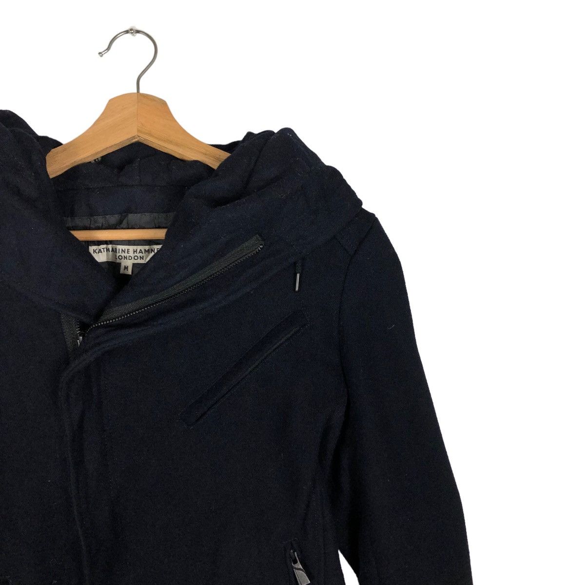 Katharine Hamnett London 🔥Rare Design Rich Blue Double Collar Design Issey Miyake Size M / US 6-8 / IT 42-44 - 6 Thumbnail
