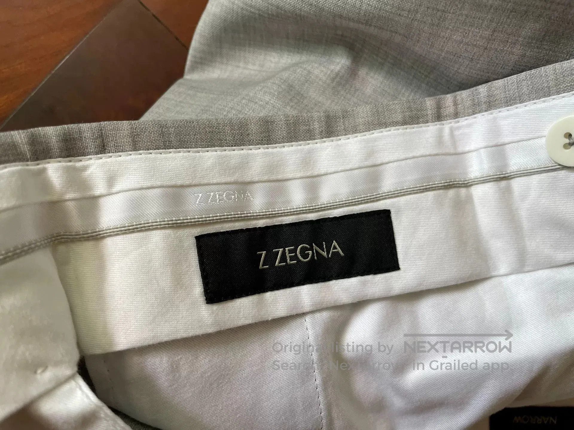 Z Zegna Z Zegna Men's Gray Wool Trousers. Size US 32 / EU 48 - 5 Thumbnail