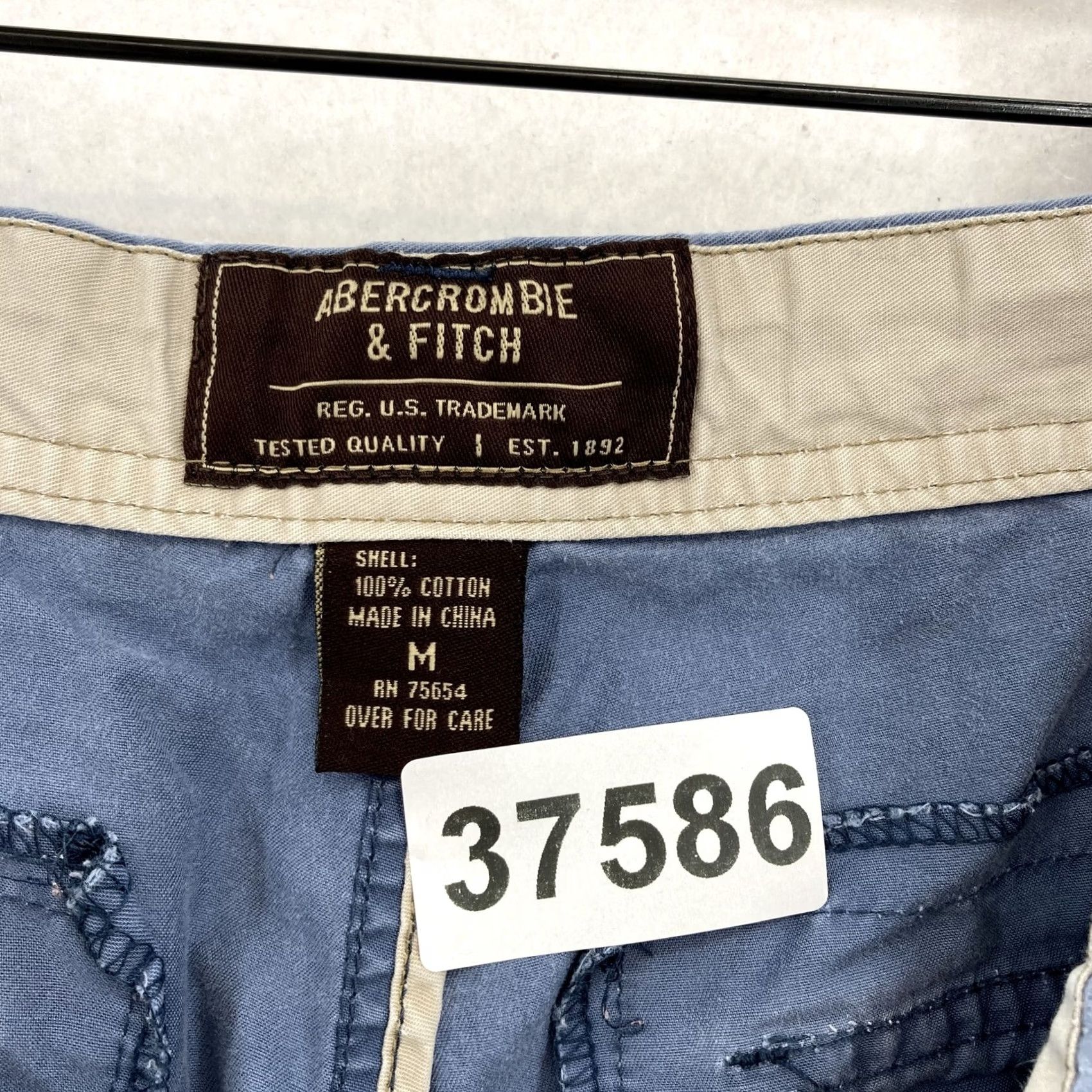 Abercrombie & Fitch VINTAGE Abercrombie & Fitch Cargo Shorts Mens M Distressed Y2K VTG_FRONT Tab Pockets Adjustable Waist 10in Inseam Blue Size US 31 - 3 Thumbnail