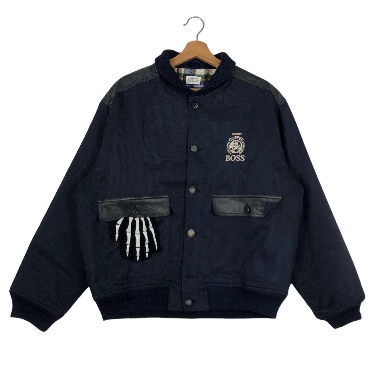 Japanese Brand 🔥90s Vintage Wool Bomber Jacket Suntory Coffee Boss Blanket Size US M / EU 48-50 / 2 - 1 Thumbnail