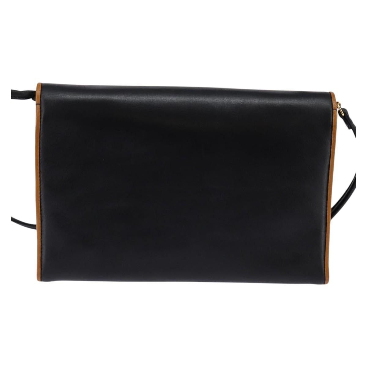 Celine CELINE Shoulder Bag Leather Black Gold Size ONE SIZE - 3 Thumbnail
