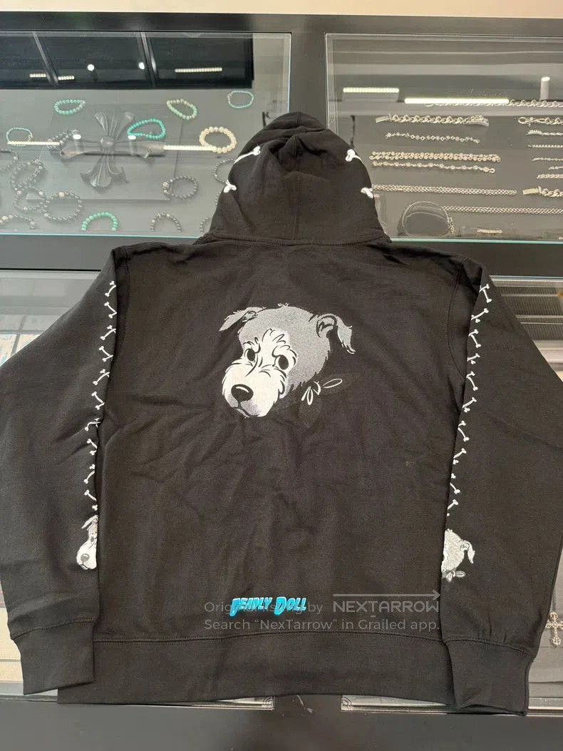 Balenciaga Deadly Doll Black Puppy Zip Hoodie. Size US XL / EU 56 / 4 - 1 Thumbnail