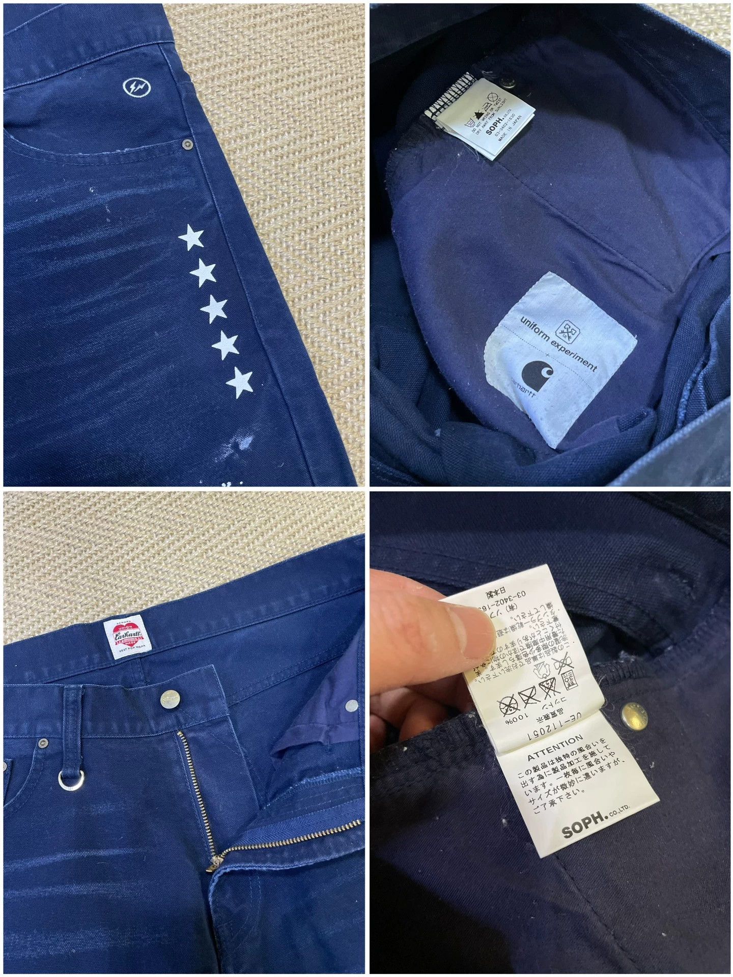 Carhartt UE x Carhartt Damaged Pant HF 5-star Wash Lightning Size US 34 / EU 50 - 9 Thumbnail