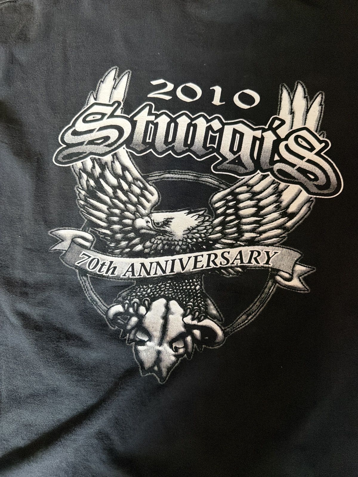 Vintage Sturgis 70th Anniversary 2010 belly cut shirt size large Size US L / EU 52-54 / 3 - 5 Thumbnail