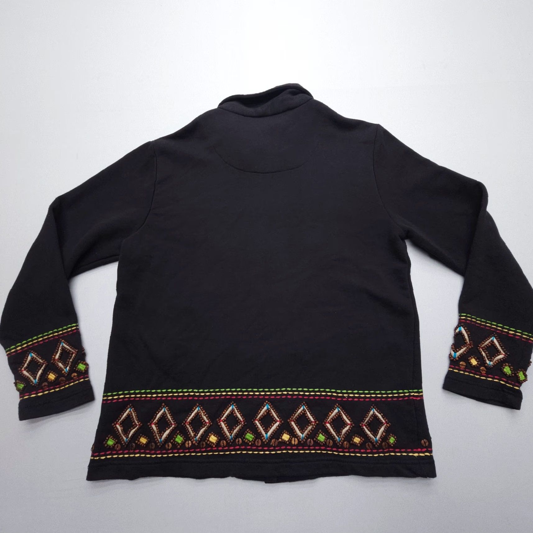 Coldwater Creek VINTAGE Coldwater Creek Button-Up Shirt Jacket Southwestern Geometric Beaded Embroidered Cotton Blend M Black Women Shirt/Jacket (Adult) M (Size) Size M / US 6-8 / IT 42-44 - 2 Thumbnail