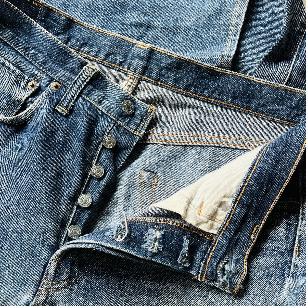 Denime Vintage DENIME Redline Selvedge Distressed Jeans Size 32 Size US 32 / EU 48 - 18 Thumbnail