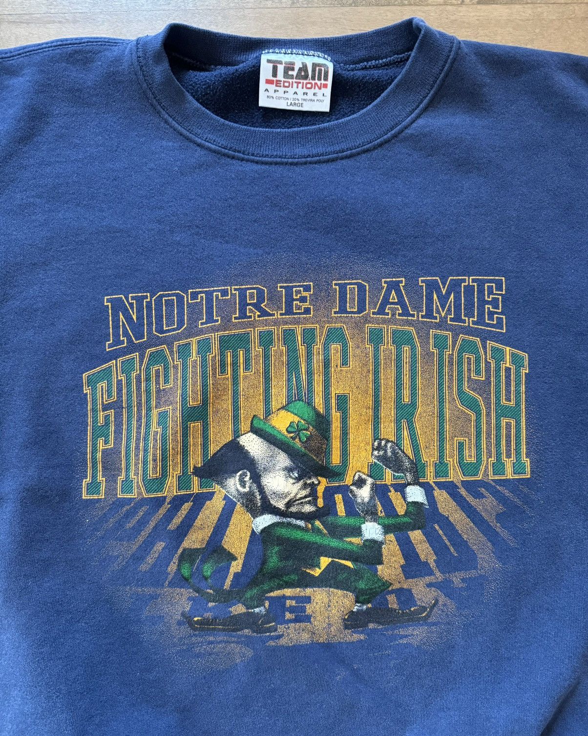 NCAA × Vintage Vintage 90’s Notre Dame Crewneck Sweatshirt Size US L / EU 52-54 / 3 - 2 Thumbnail