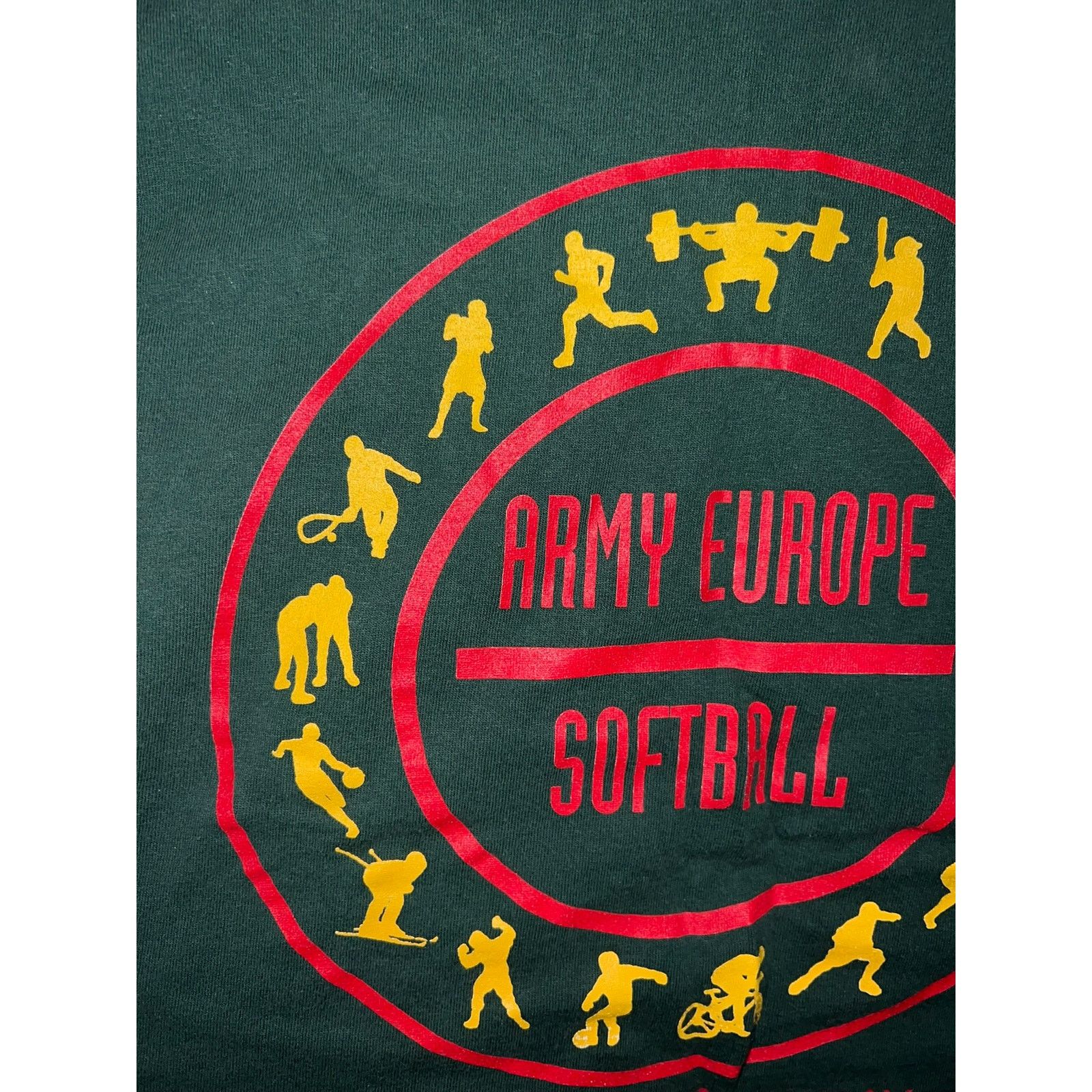 Champion Vintage Army Europe Softball Shirt Community Tee XL VTG Size US XL / EU 56 / 4 - 7 Thumbnail