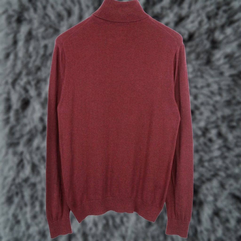 Scotch & Soda SCOTCH & SODA Jumper Mens MEDIUM High Neck Pullover Stretch Cashmere Blend Red Knit 95% Cotton 5% Cashmere Long Sleeve Regular Mens Size US M / EU 48-50 / 2 - 1 Thumbnail