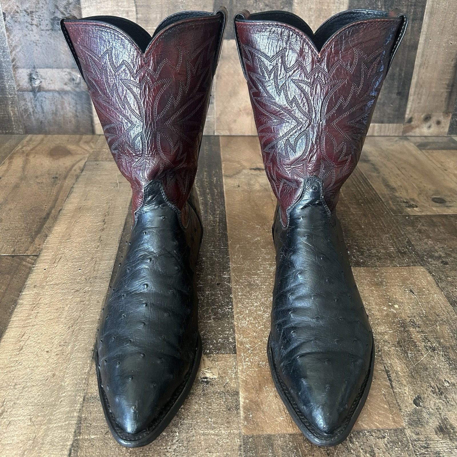 Justin Justin 3012 Full Quill Ostrich Cowboy Boots Mens 10 D Size US 10 / EU 43 - 1 Thumbnail