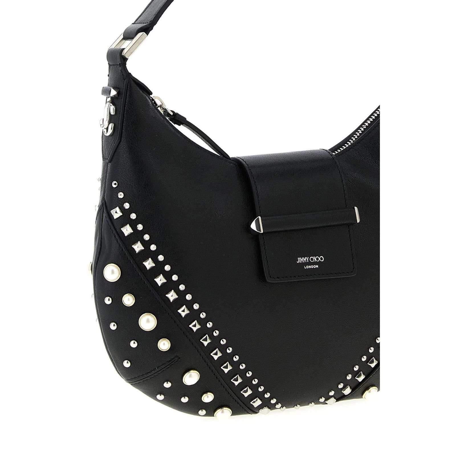 Jimmy Choo JIMMY CHOO Bar Hobo Black Shoulder Bag New Size ONE SIZE - 3 Thumbnail