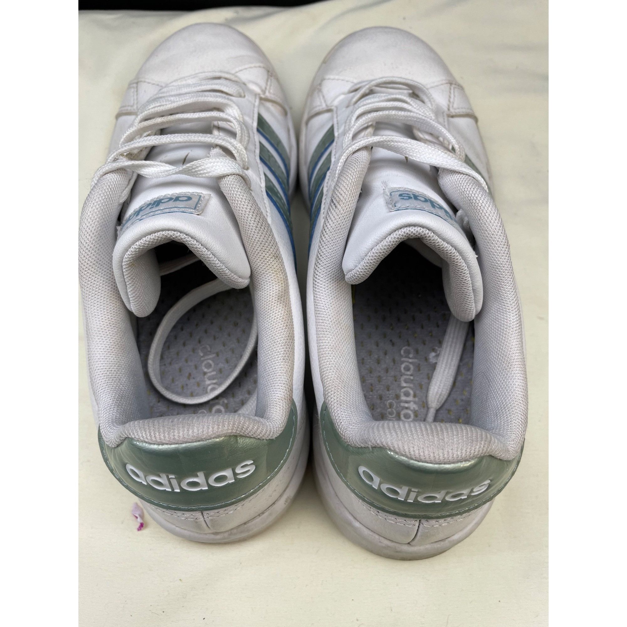 Adidas Adidas Grand Court Womens White Blue Sneakers Shoes Size 9 S Size US 9 / IT 39 - 6 Thumbnail