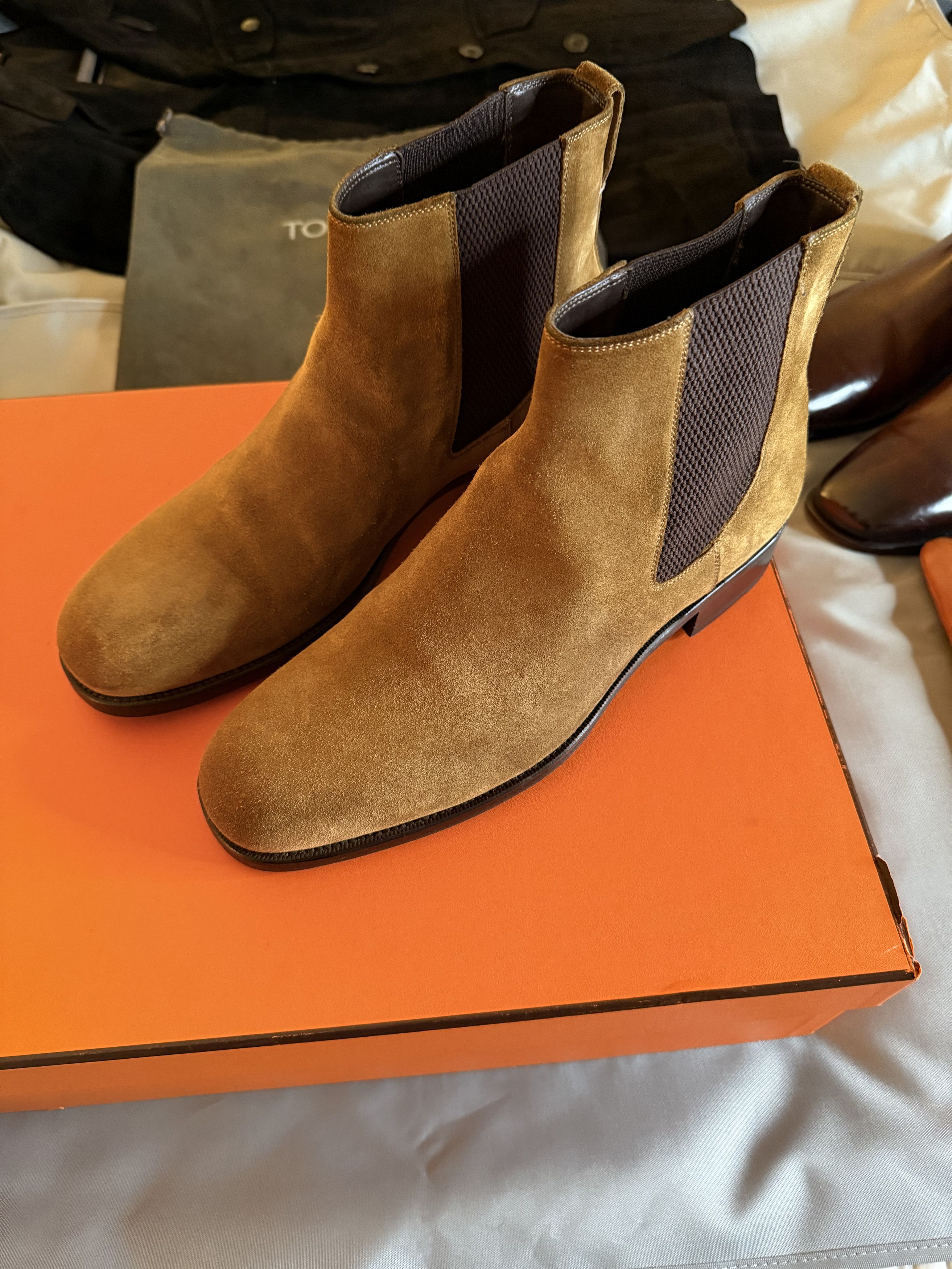 Tom Ford Best Dressed $2,150 w/Tax TOM FORD Suede Boots Size US 10.5 / EU 43-44 - 2 Thumbnail