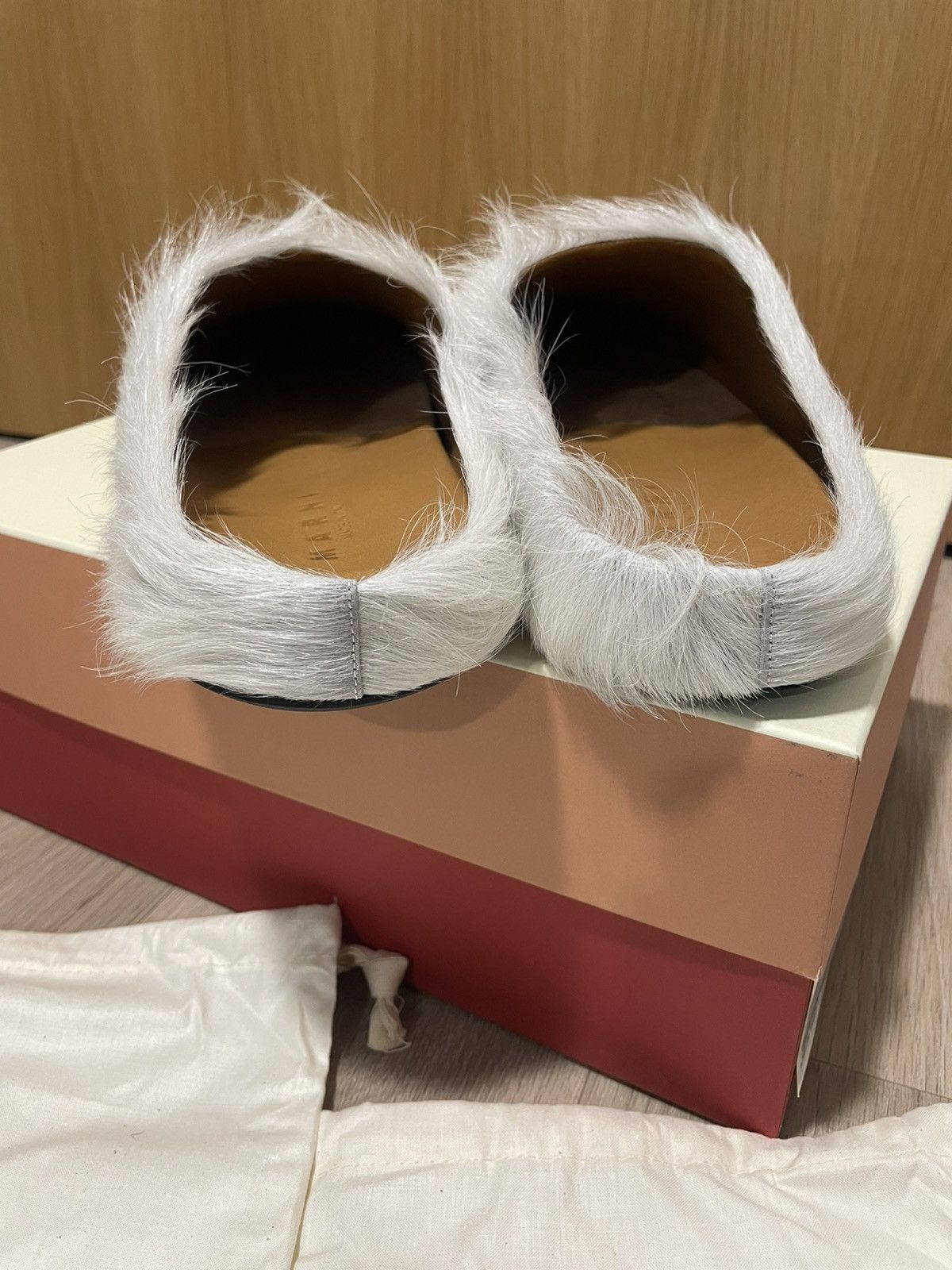 Marni MARNI Fussbet Sabot White calfskin mule Size US 12 / EU 45 - 4 Thumbnail