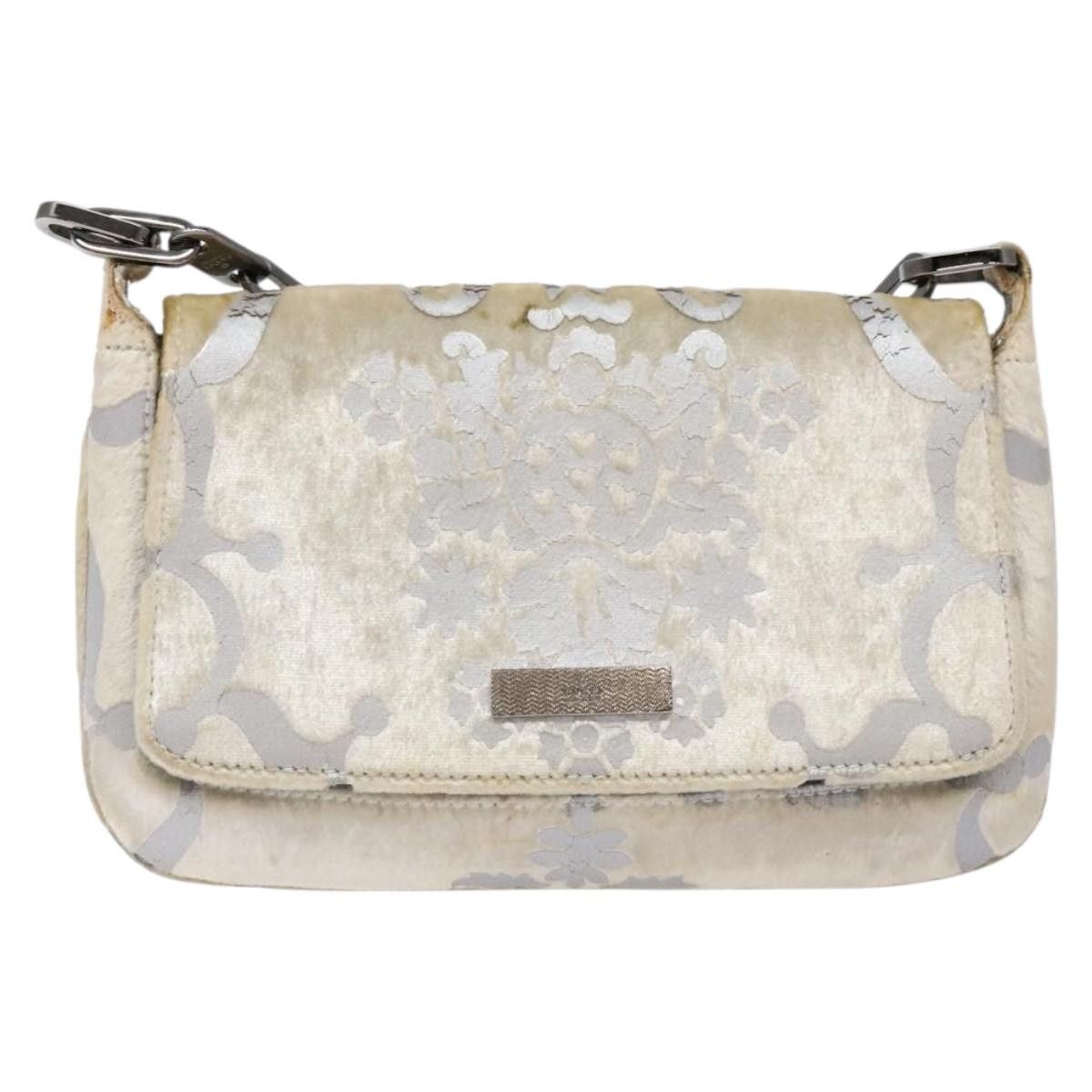 Gucci GUCCI Chain Shoulder Bag Velor White 007 2033 007 2033 Size ONE SIZE - 2 Thumbnail