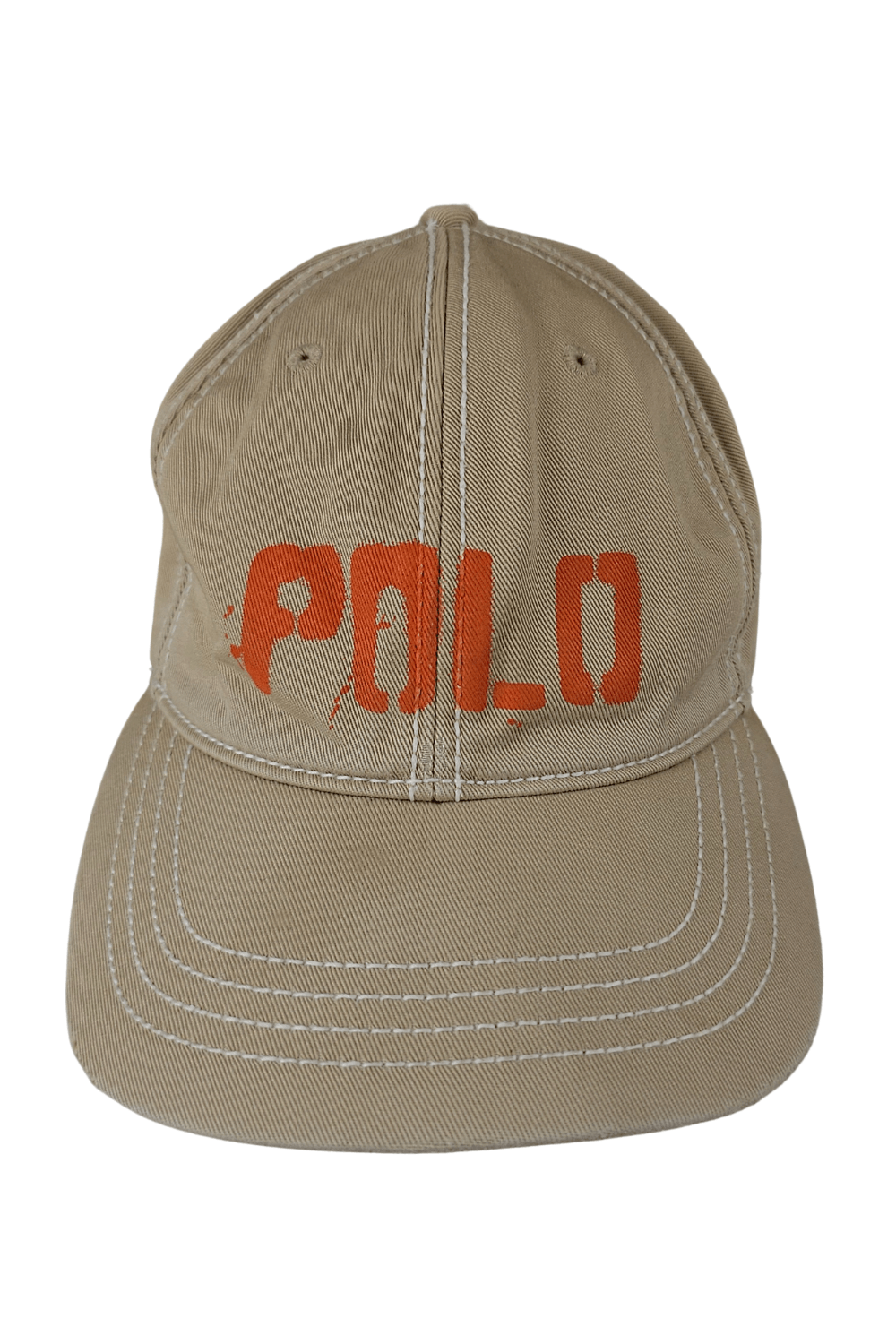 Polo Ralph Lauren 1998 Polo RL Stencil Logo Cap – Khaki Twill (Made in Taiwan) Size ONE SIZE - 1 Thumbnail