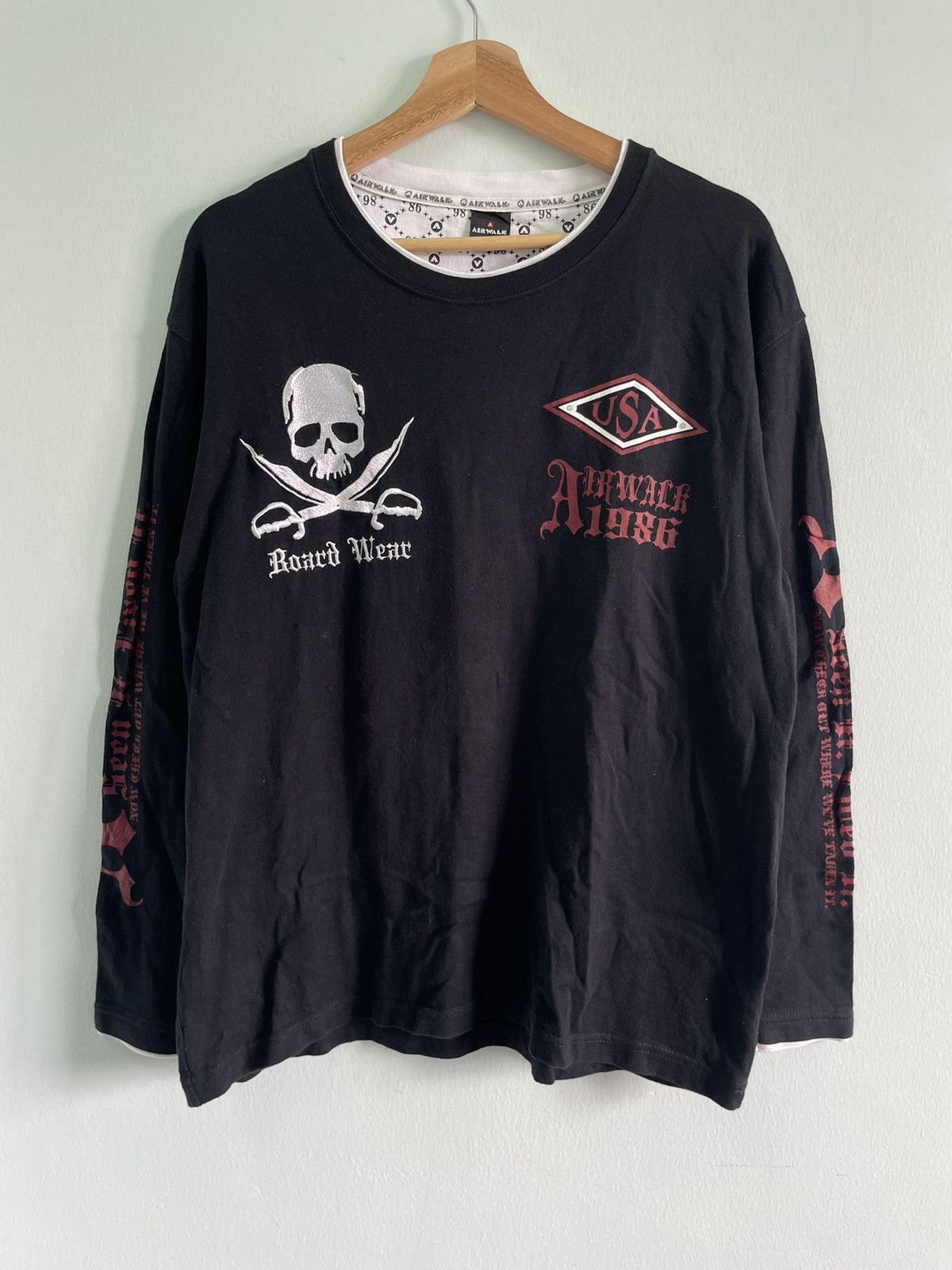 Airwalk RARE VINTAGE Y2K AIRWALK SKULL POEM LONGSLEEVE Size US XL / EU 56 / 4 - 2 Thumbnail