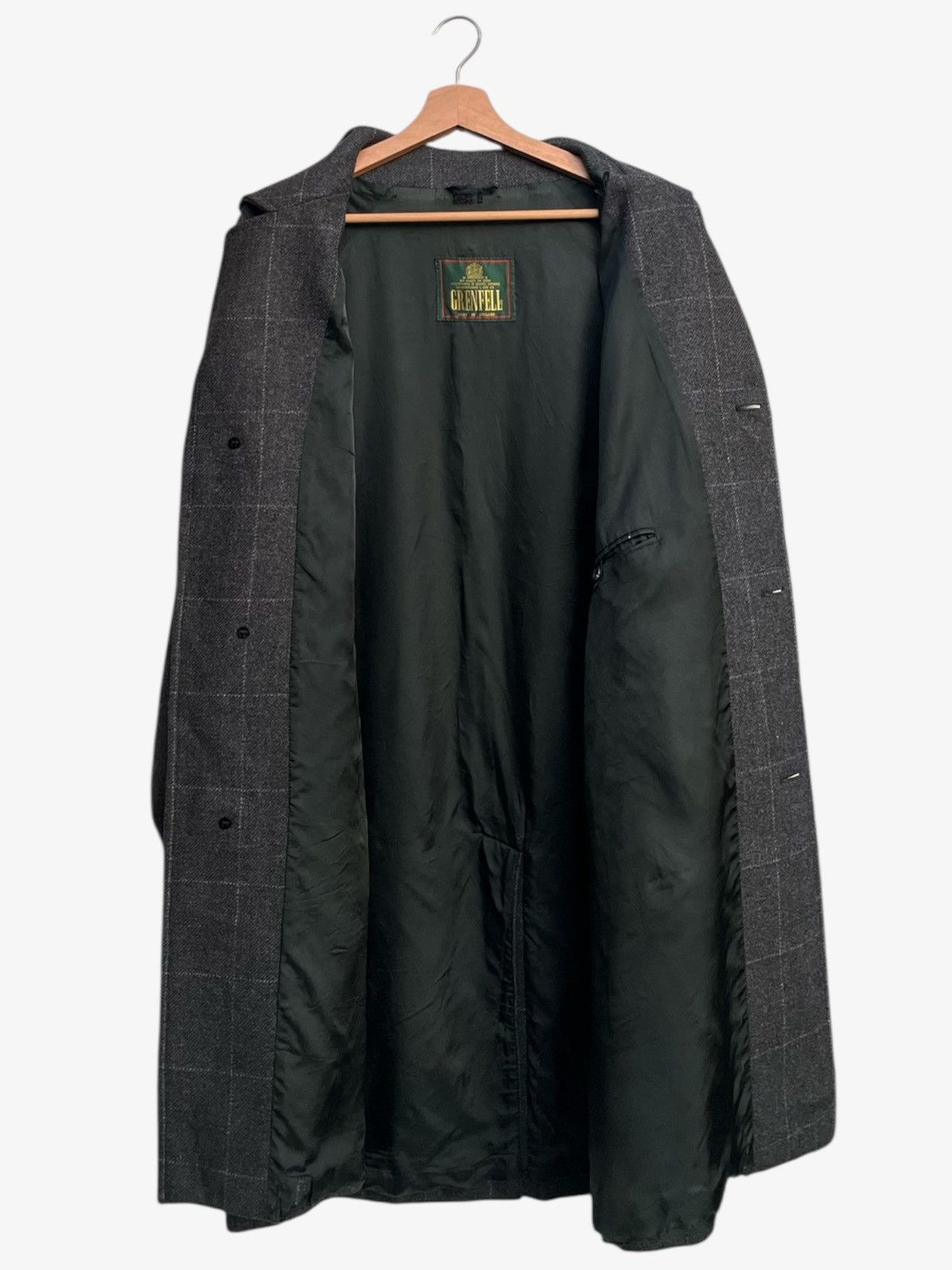 Grenfell Vintage Grenfell Check Pattern Wool Overcoat Size US M / EU 48-50 / 2 - 3 Thumbnail