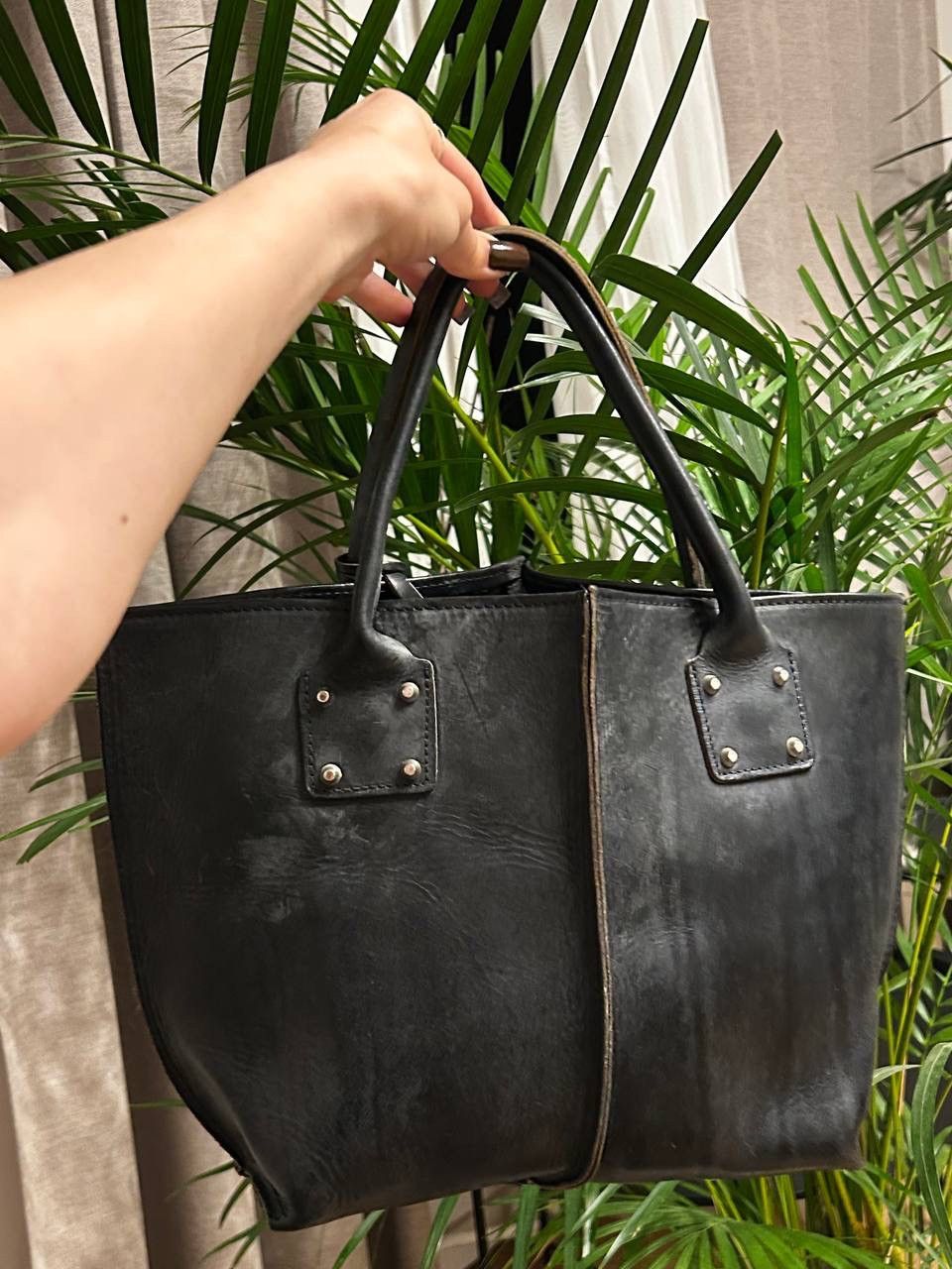 Orciani Leather Shoulder Bag in Black, Women's