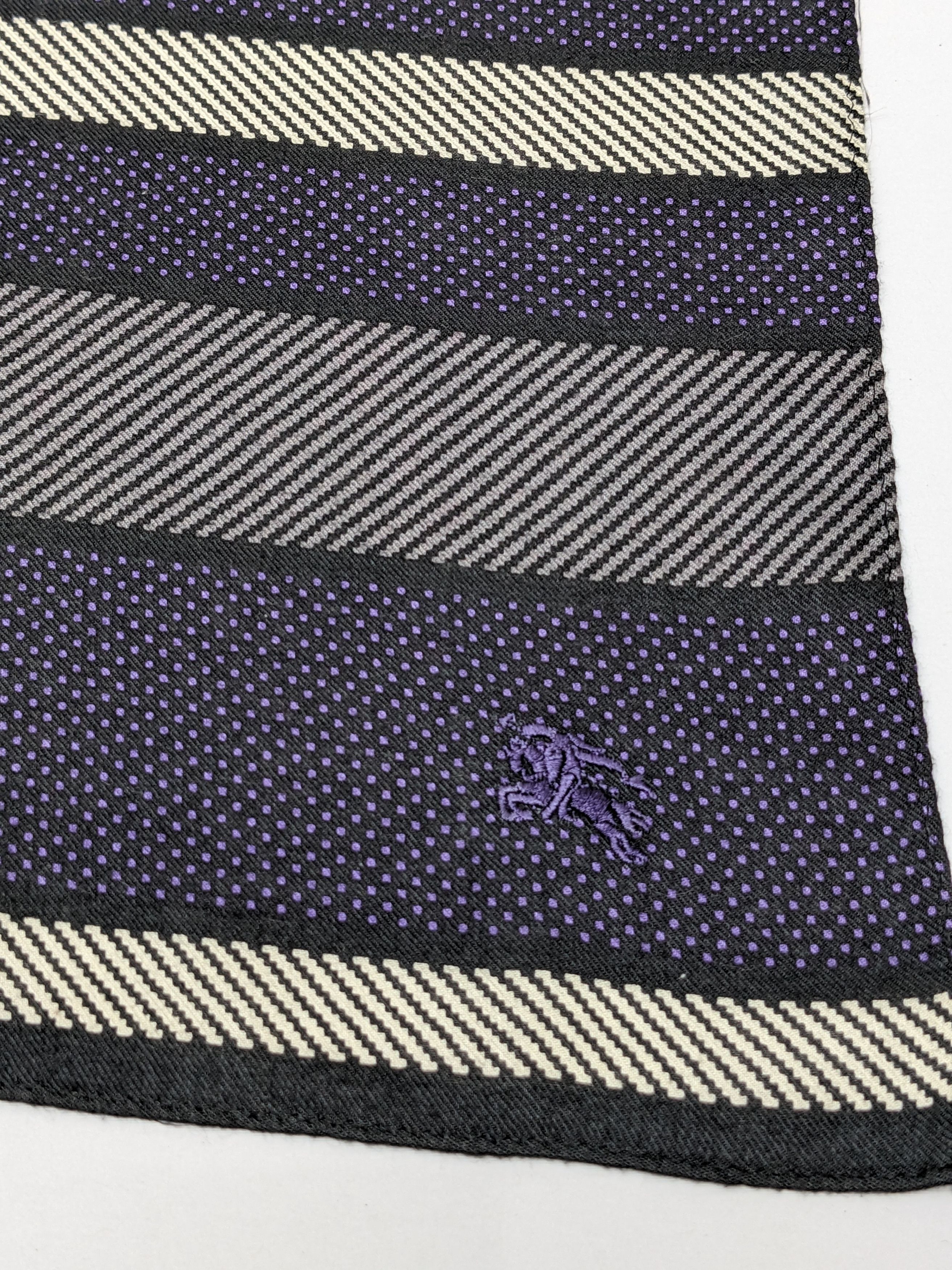 Burberry Burberry Striped Pocket Square with Purple Prorsum Knight Size ONE SIZE - 2 Thumbnail