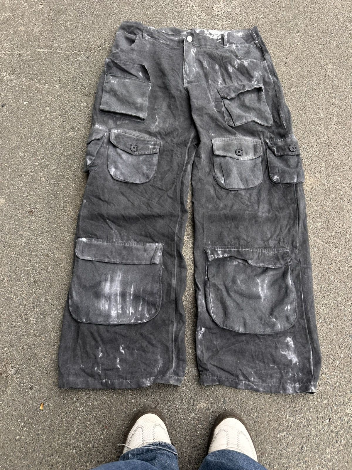 Japanese Brand Baggy Cargo Y2K Multipocket Jeans Size US 32 / EU 48 - 2 Thumbnail