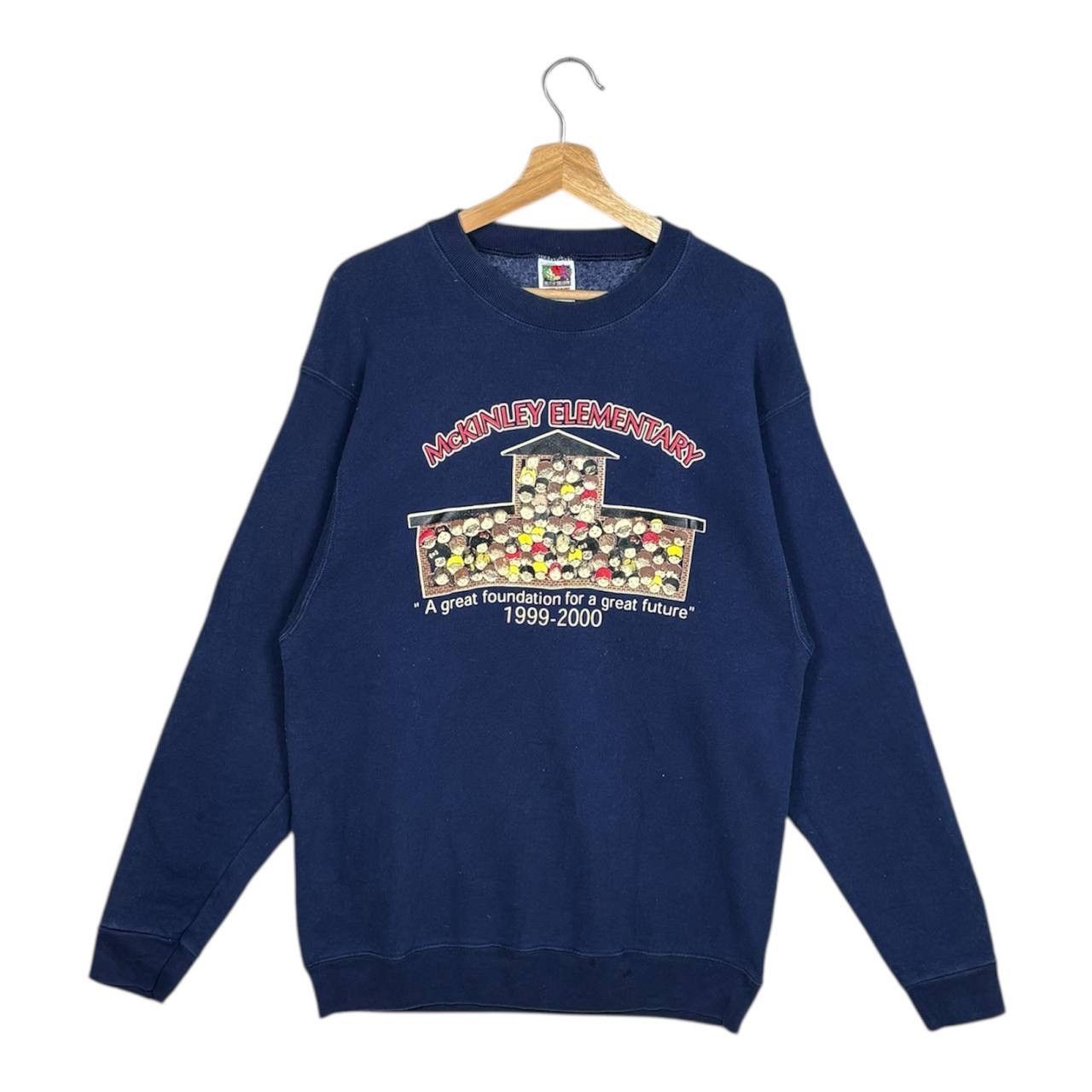 Vintage Vtg 90s McKinley Elementary FOTL Heavy Cotton Sweatshirt L Size US L / EU 52-54 / 3 - 1 Thumbnail