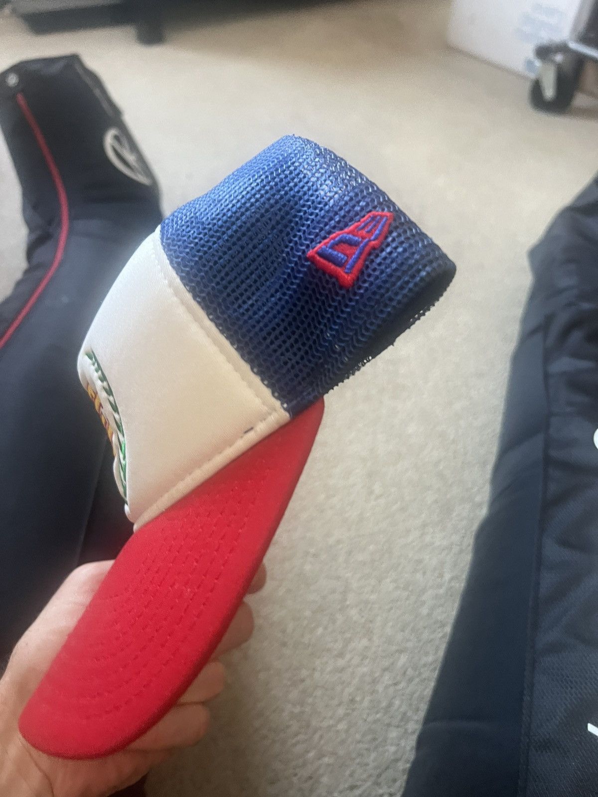 Eric Emanuel × New Era Eric Emanuel x New Era blue trucker snapback hat Size ONE SIZE - 2 Thumbnail