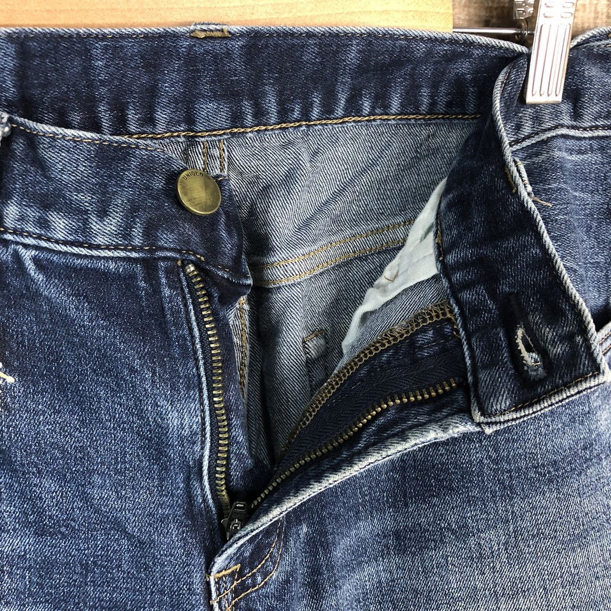 Uniqlo DLL Uniqlo Blue Distressed Denim Pants #C245 Size US 30 / EU 46 - 12 Thumbnail