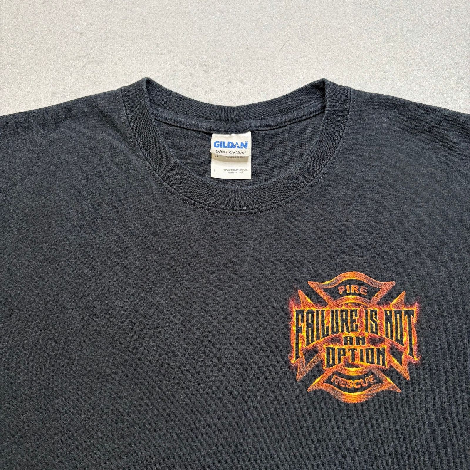 Gildan Vintage Failure Is Not An Option Rescue T Shirt Men’s Large Size US L / EU 52-54 / 3 - 2 Thumbnail