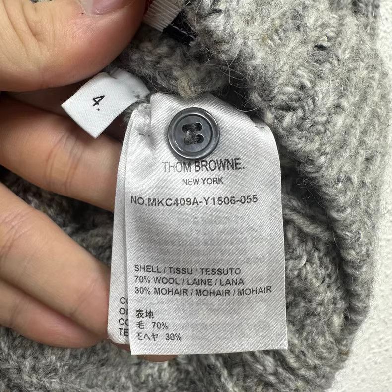Thom Browne Thom Browne Handmade Grey Cashmere Cardigan-dmc Size US S / EU 44-46 / 1 - 4 Thumbnail