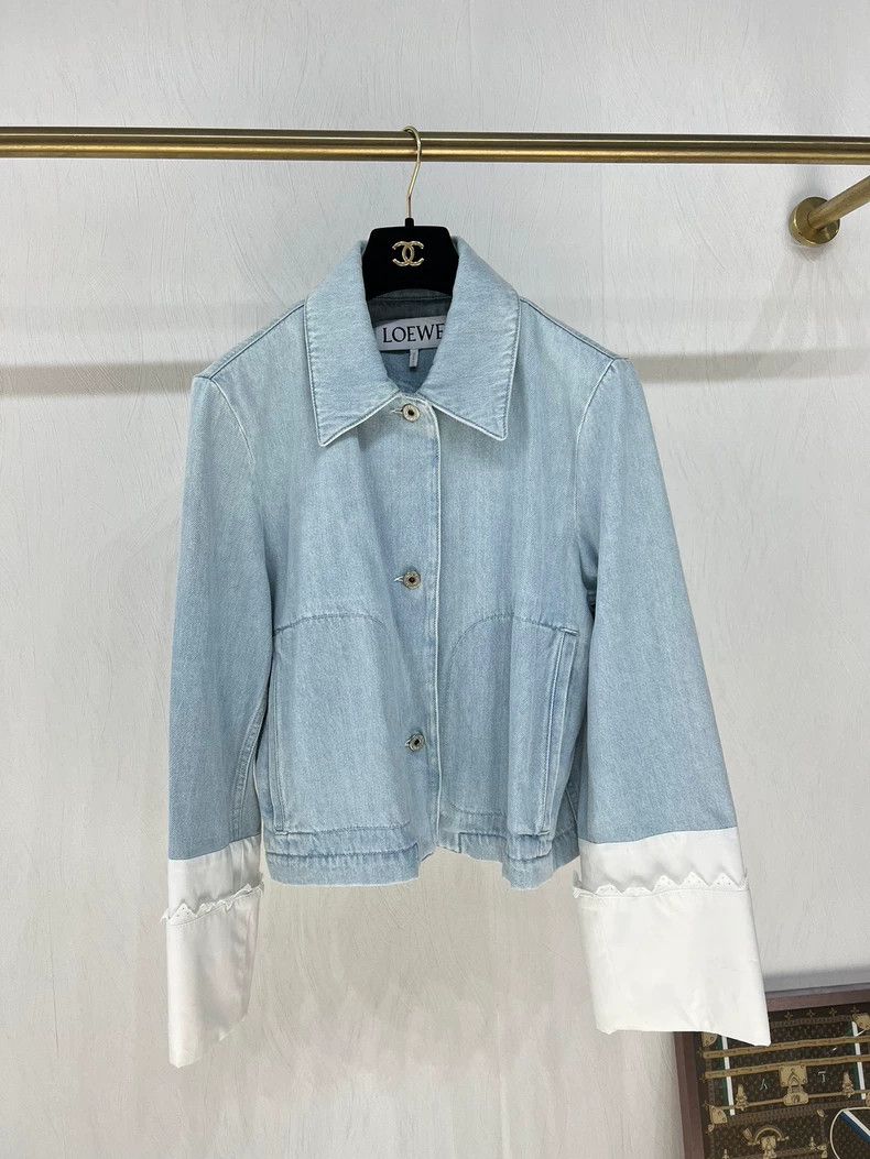 Loewe LOEWE A white cuff denim jacket Size XS / US 0-2 / IT 36-38 - 2 Thumbnail