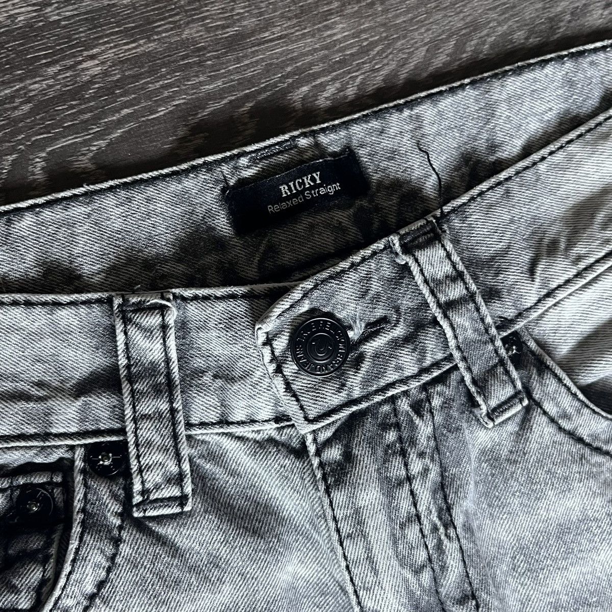 True Religion Vintage 2000s True Religion Ricky Mesh Horseshoe Denim Jeans Size US 30 / EU 46 - 7 Thumbnail