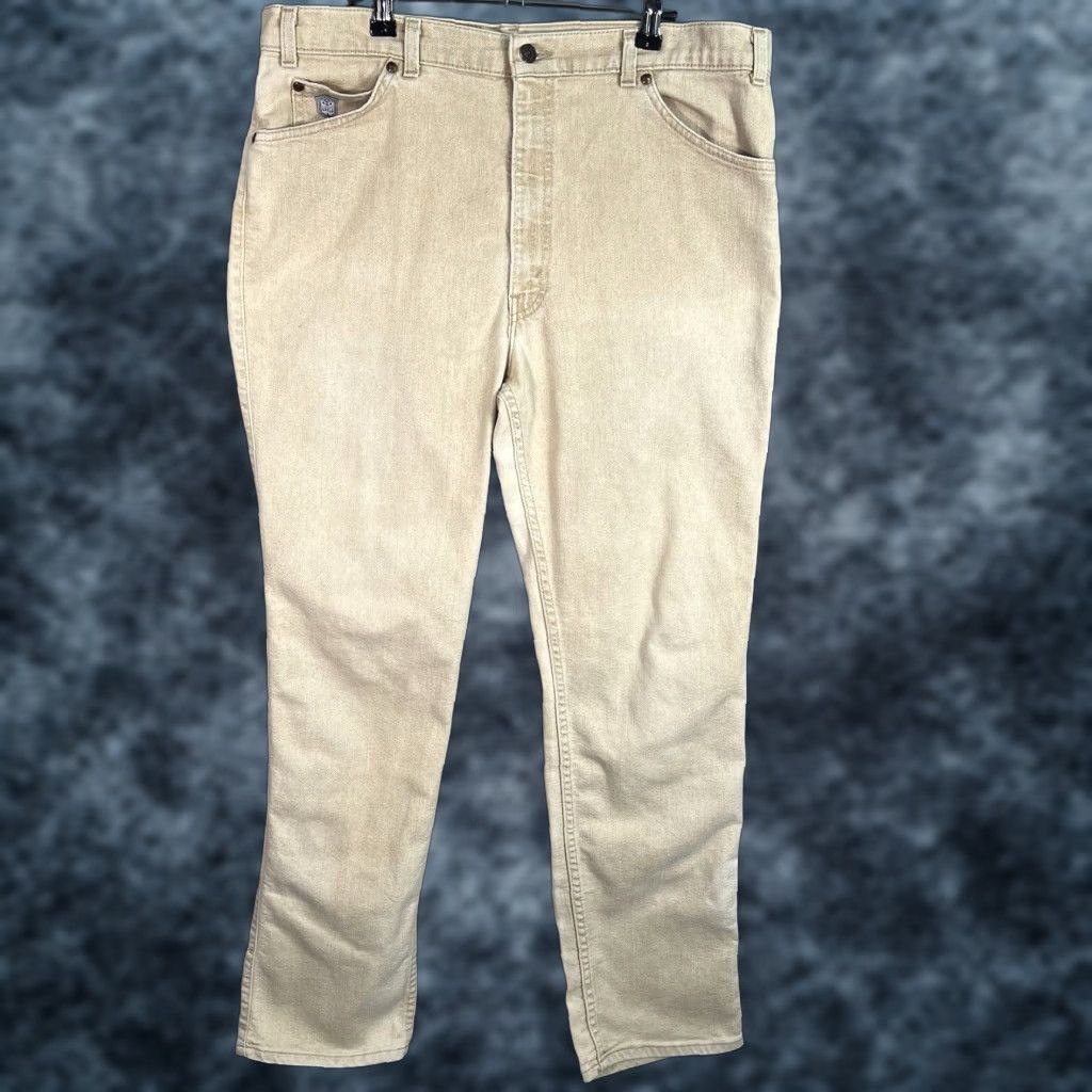 Levi's VINTAGE Levis Jeans Relaxed Fit Adult 36 x 32 Beige Made In USA Mens Y2K Size US 36 / EU 52 - 1 Thumbnail