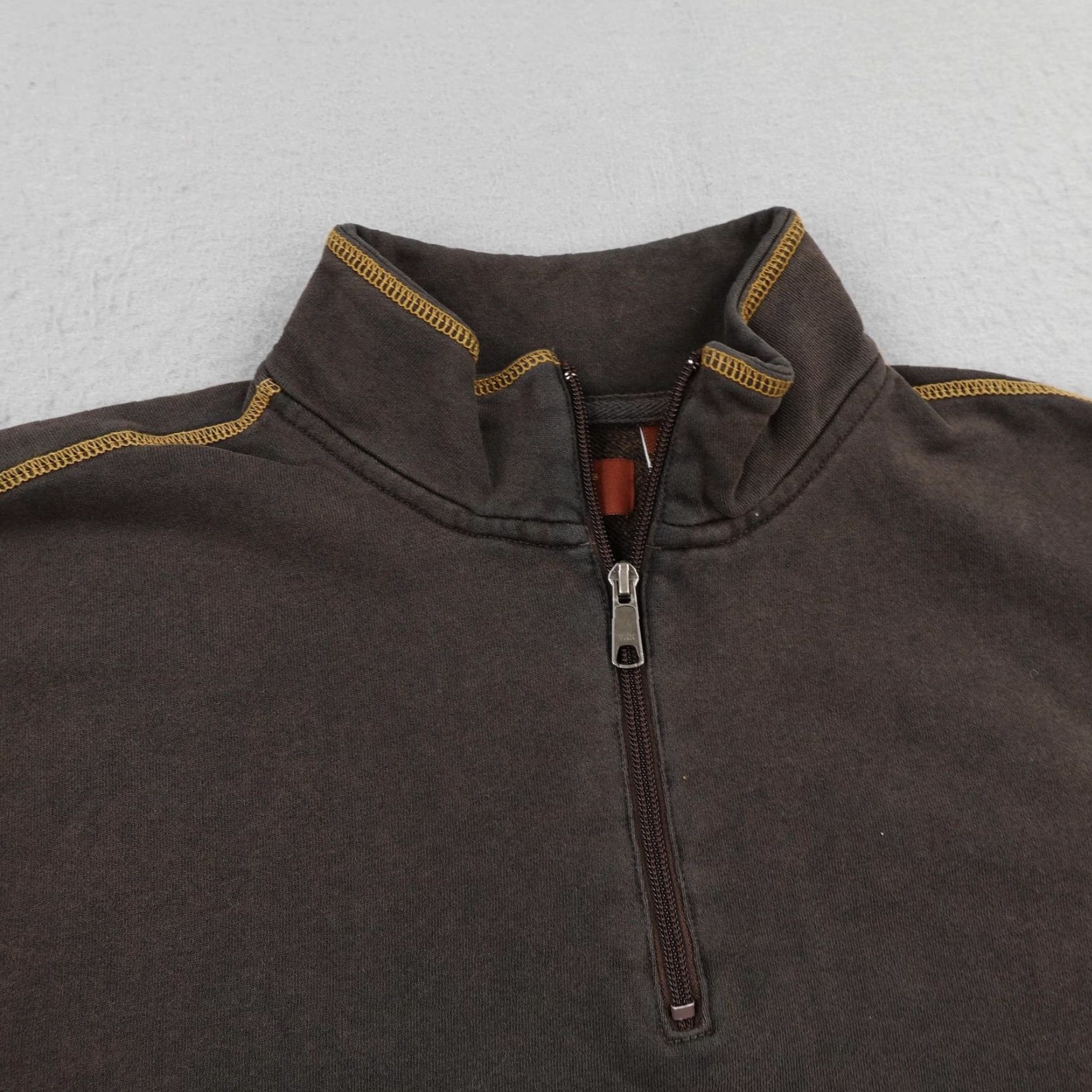 Orvis Orvis Sweater Mens Large Brown 1/4 Zip Pullover Knit Outdoors Fishing Hiking Size US L / EU 52-54 / 3 - 2 Thumbnail
