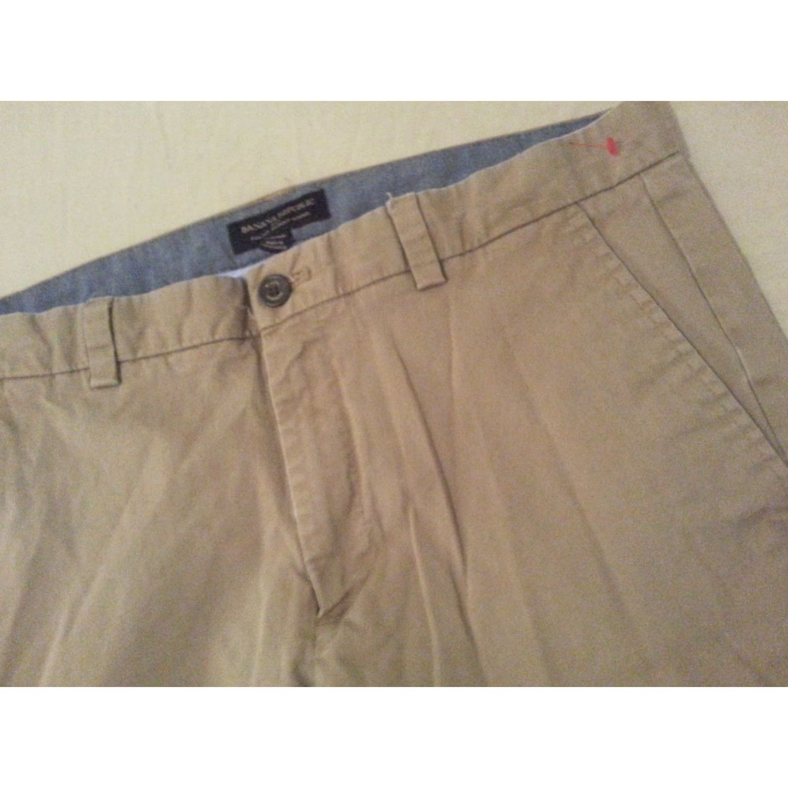 Banana Republic Mens Banana Republic Pants 33x30 34x30 Cotton Khaki Slack Chino Dress Trouser Size US 33 - 5 Thumbnail