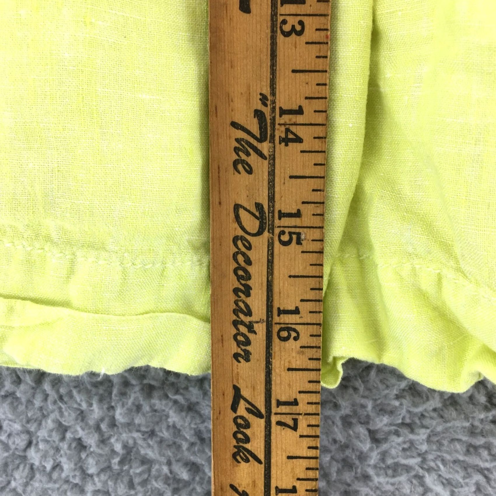 J.Crew J.CREW Mini Skort Womens 10 Neon Yellow Drawstring Elastic Waist Side Pockets Skort Casual Summer 90s? Size ONE SIZE - 5 Thumbnail