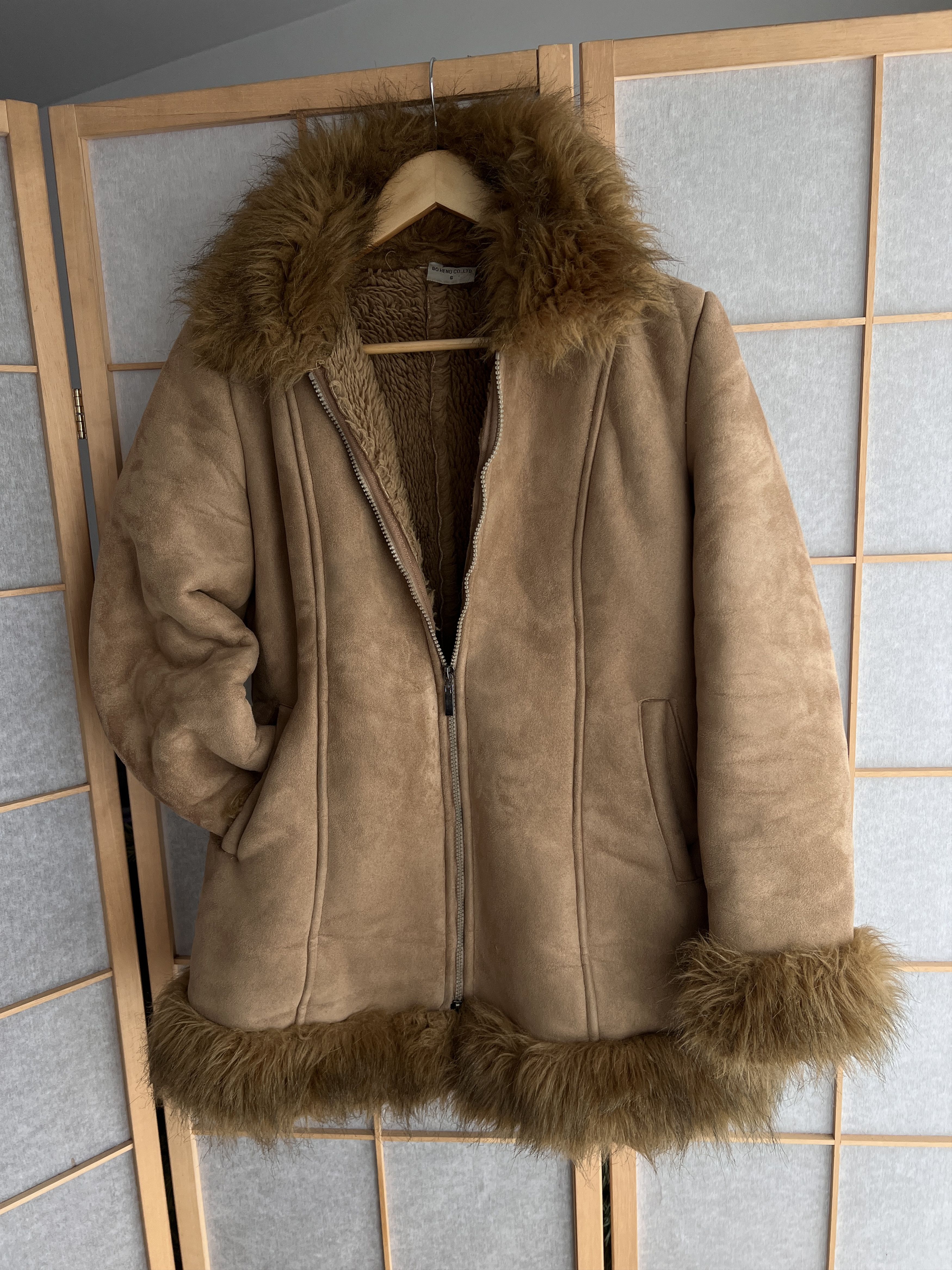 Hysteric Glamour Crazy vintage 00s shearling coat lamb fur jacket micro suede Size S / US 4 / IT 40 - 7 Thumbnail