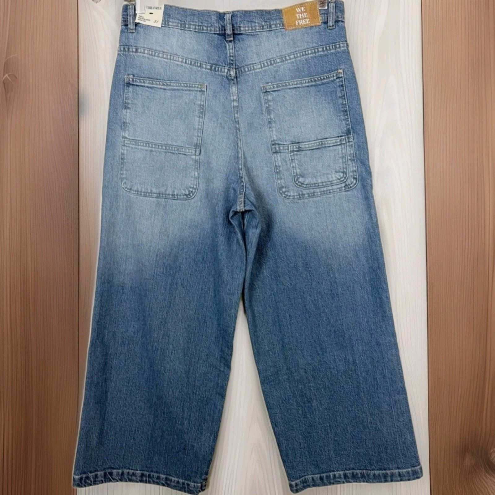 Free People We The Free Piper Mid-Rise Crop Wide-Leg Jeans 28 Size 28" / US 6 / IT 42 - 9 Thumbnail