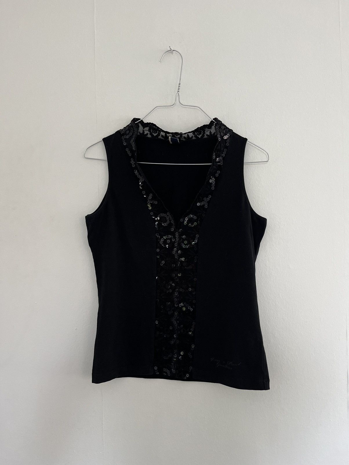 Jean Paul Gaultier 2000’s Sequin Logo Tank Top Archive