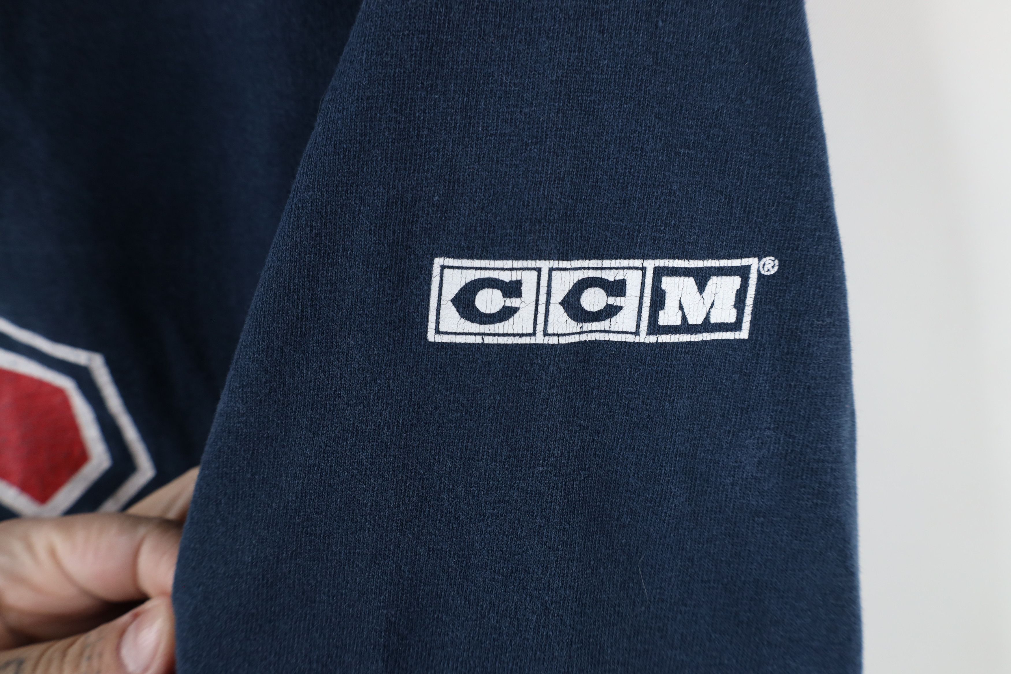 Vintage Vintage 90s CCM Canadiens Hockey Long Sleeve T-Shirt Size US XL / EU 56 / 4 - 4 Thumbnail