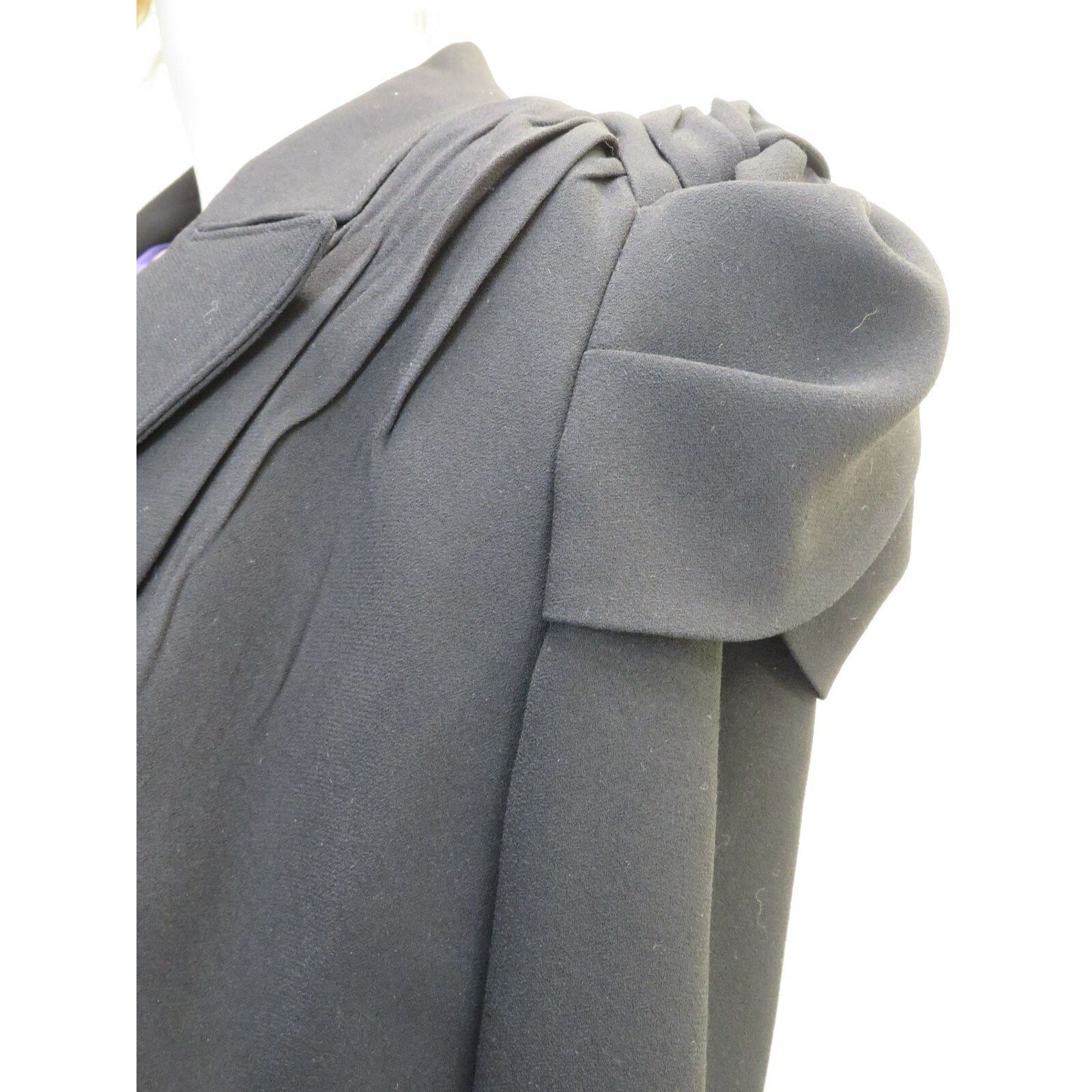 Prada PRADA P5585 BLACK ACETATE LONG SLEEVE TOP JACKET 46 ITALY Size L / US 10 / IT 46 - 12 Thumbnail