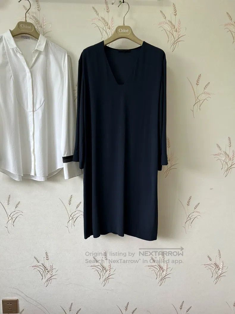The Row The Row Dark blue minimalist straight dress Size S / US 4 / IT 40 - 2 Thumbnail