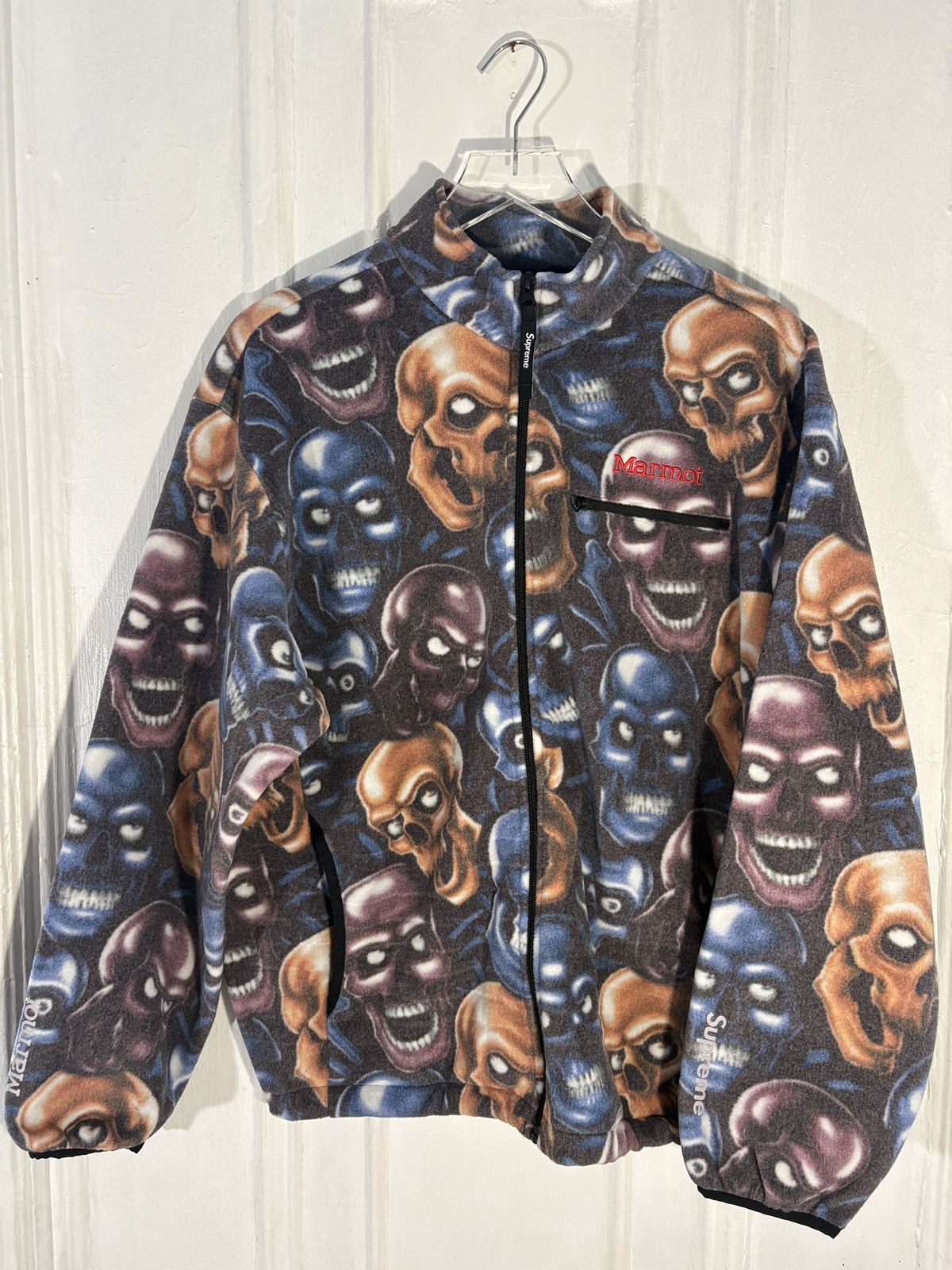 Supreme Skull Pile Leather Bomber Jacket - Green (SS18) | Grailed