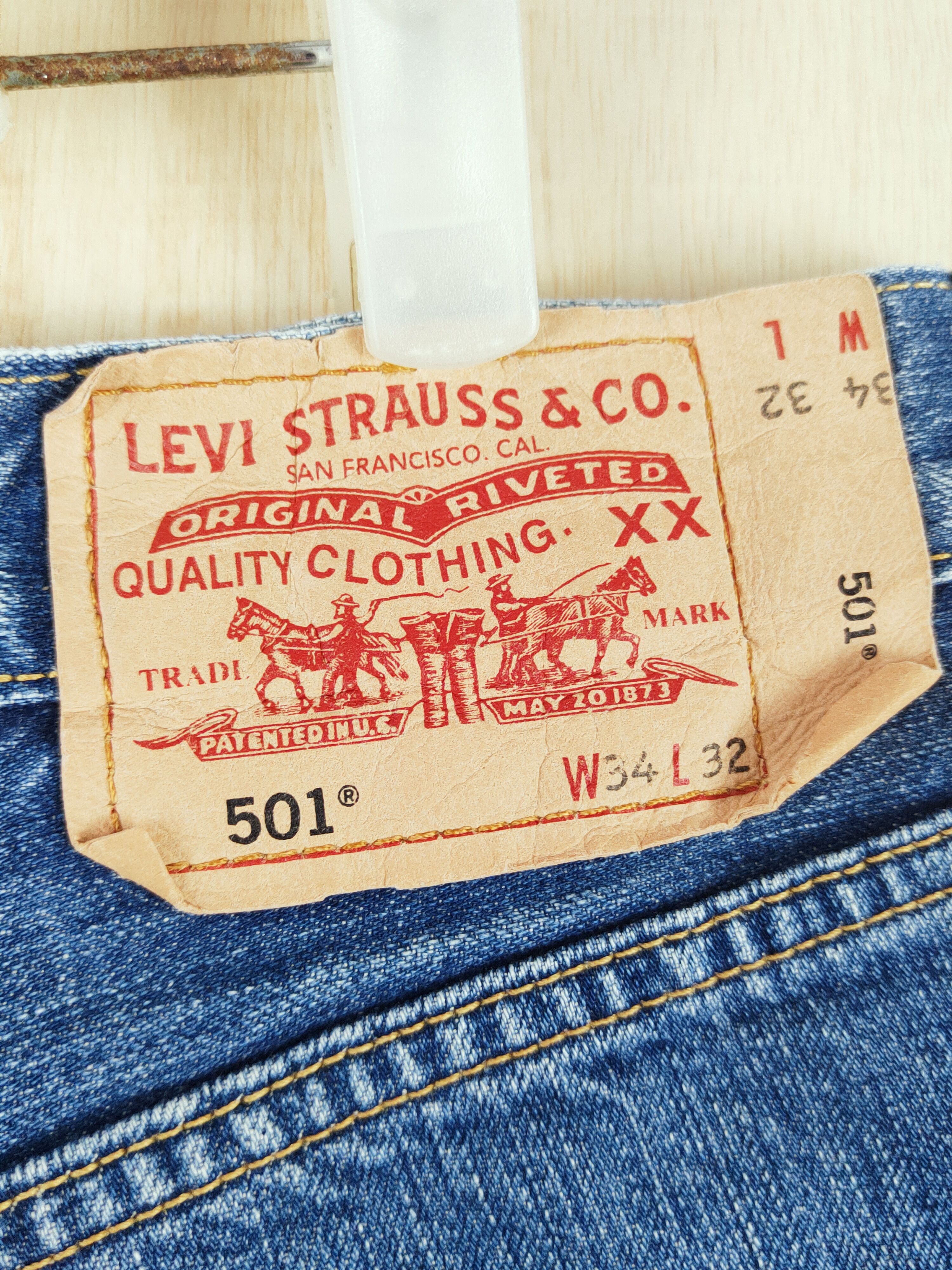 Levi's Levi's Blue Distressed Ripped Jeans #S2664 Size US 35 - 7 Thumbnail