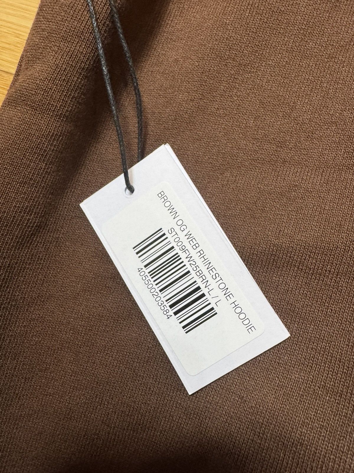 Sp5der SP5DER BROWN RHINESTONE OG WEB HOODIE - SIZE LARGE Size US L / EU 52-54 / 3 - 8 Thumbnail