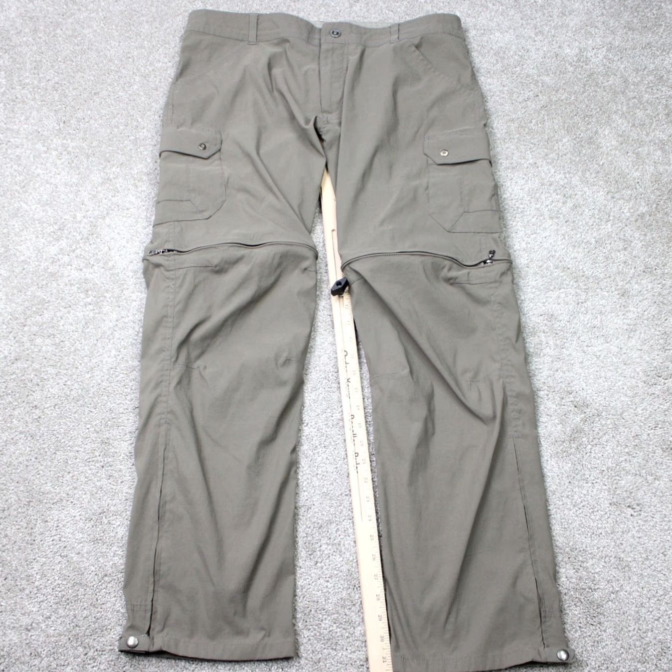 Vintage Kuhl Renegade Mens Pants 38x32 Brown Cargo Convertible Stealth Zip Off Straight Front Regular Rise 95% Nylon 5% Elastane Size US 38 / EU 54 - 2 Thumbnail